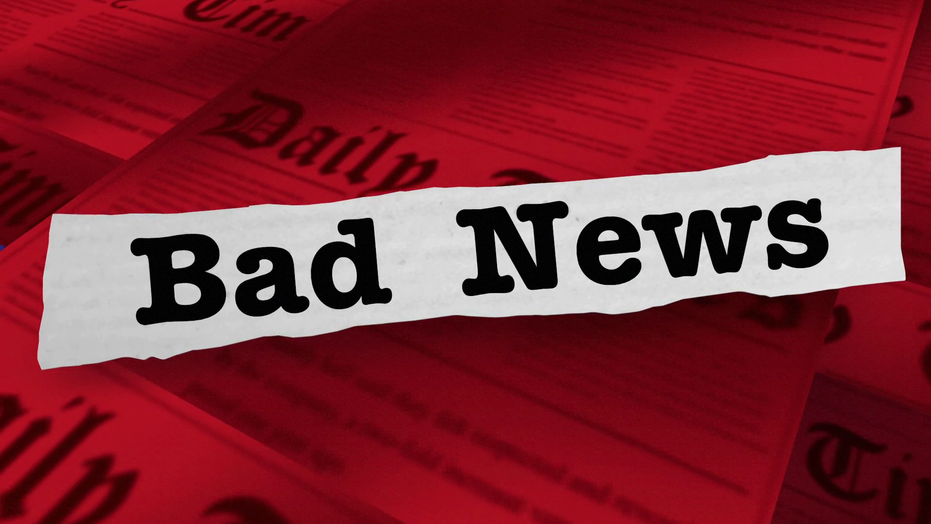 Bad News Headline Negative Publicity In Stock Motion Graphics SBV ...