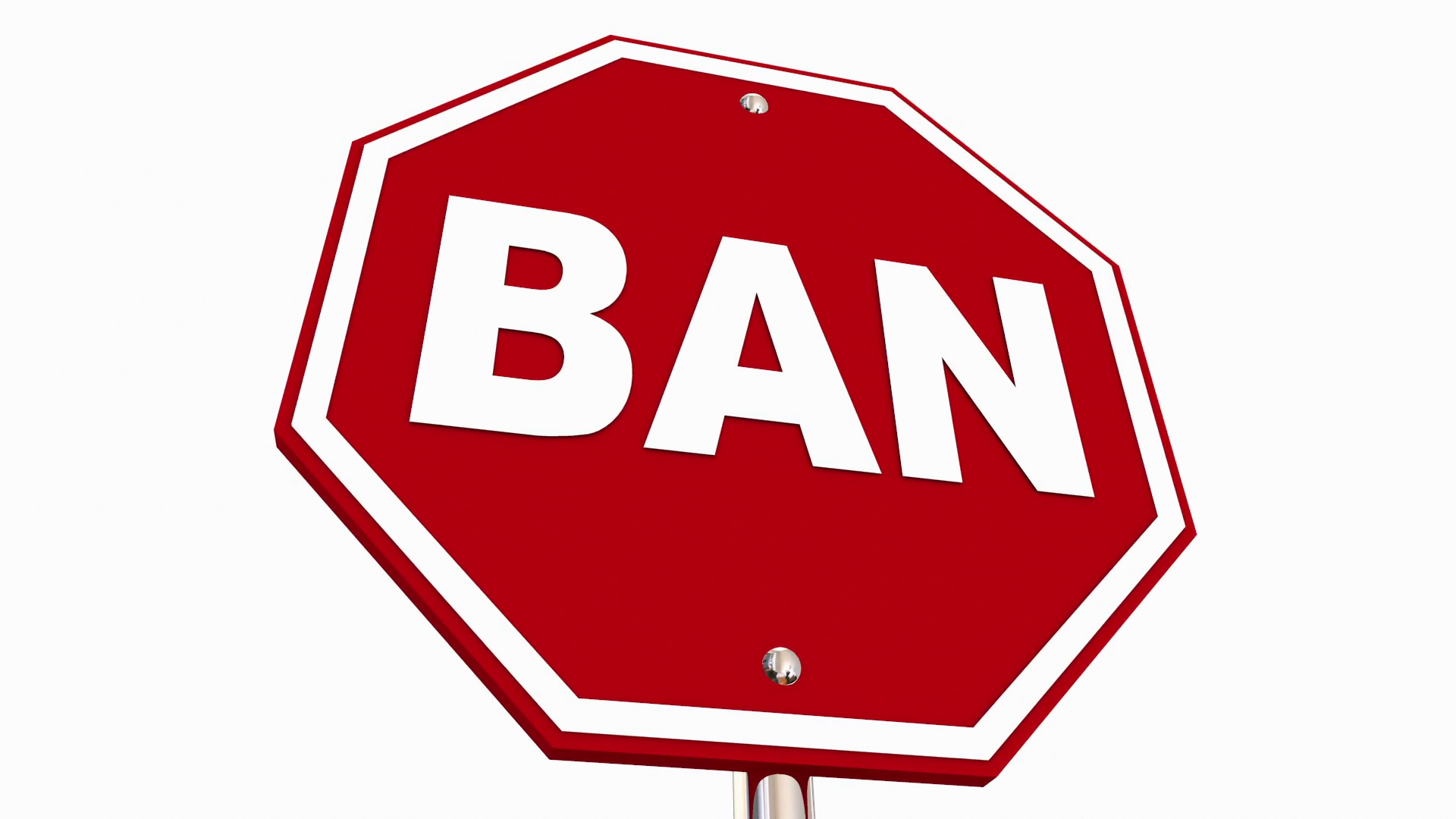 Ban Stop Sign Illegal Restriction Outlawed Stock Motion Graphics SBV ...