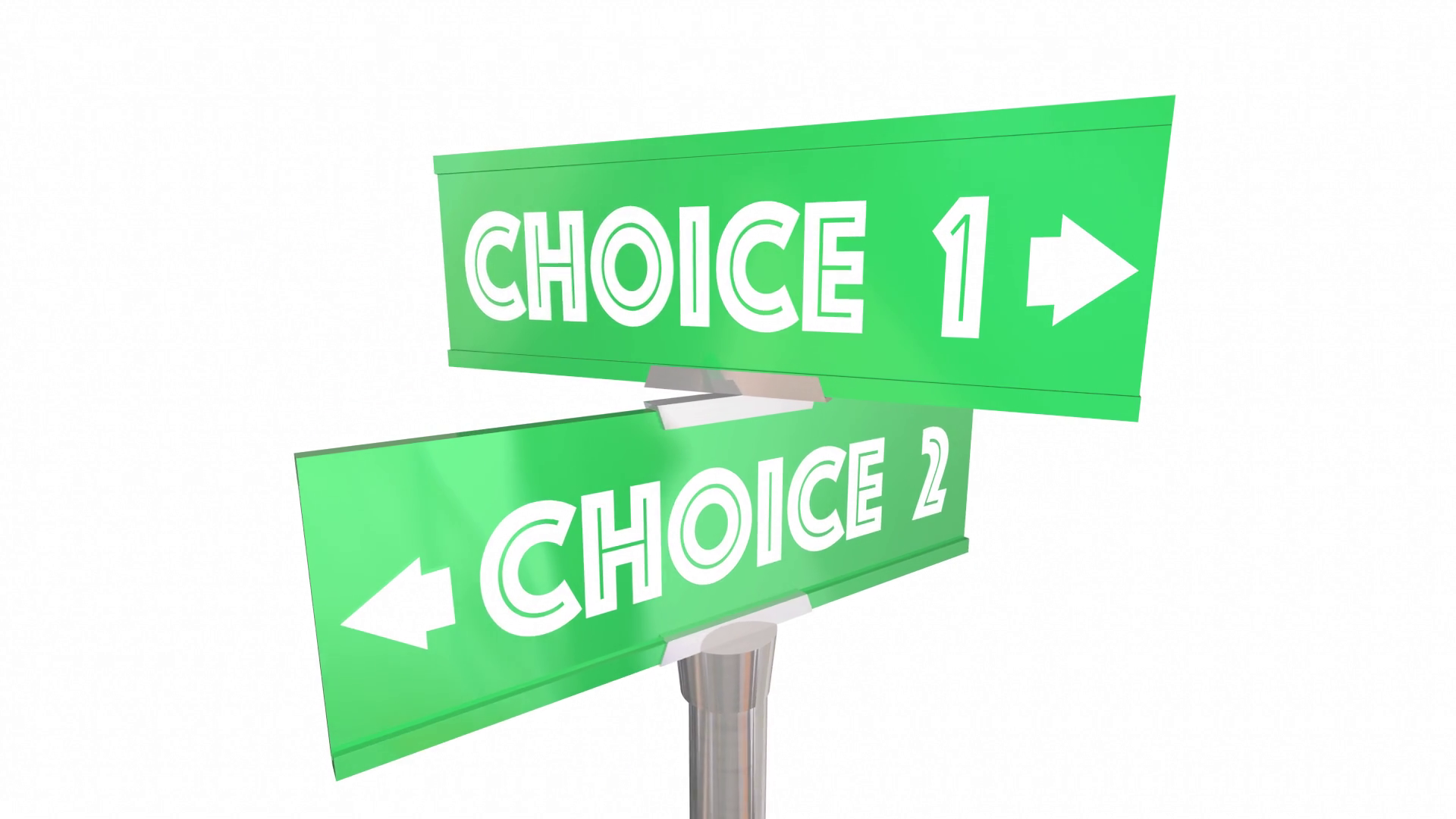 Choice 1 2 Different Options Pick Best Way Stock Motion Graphics SBV ...