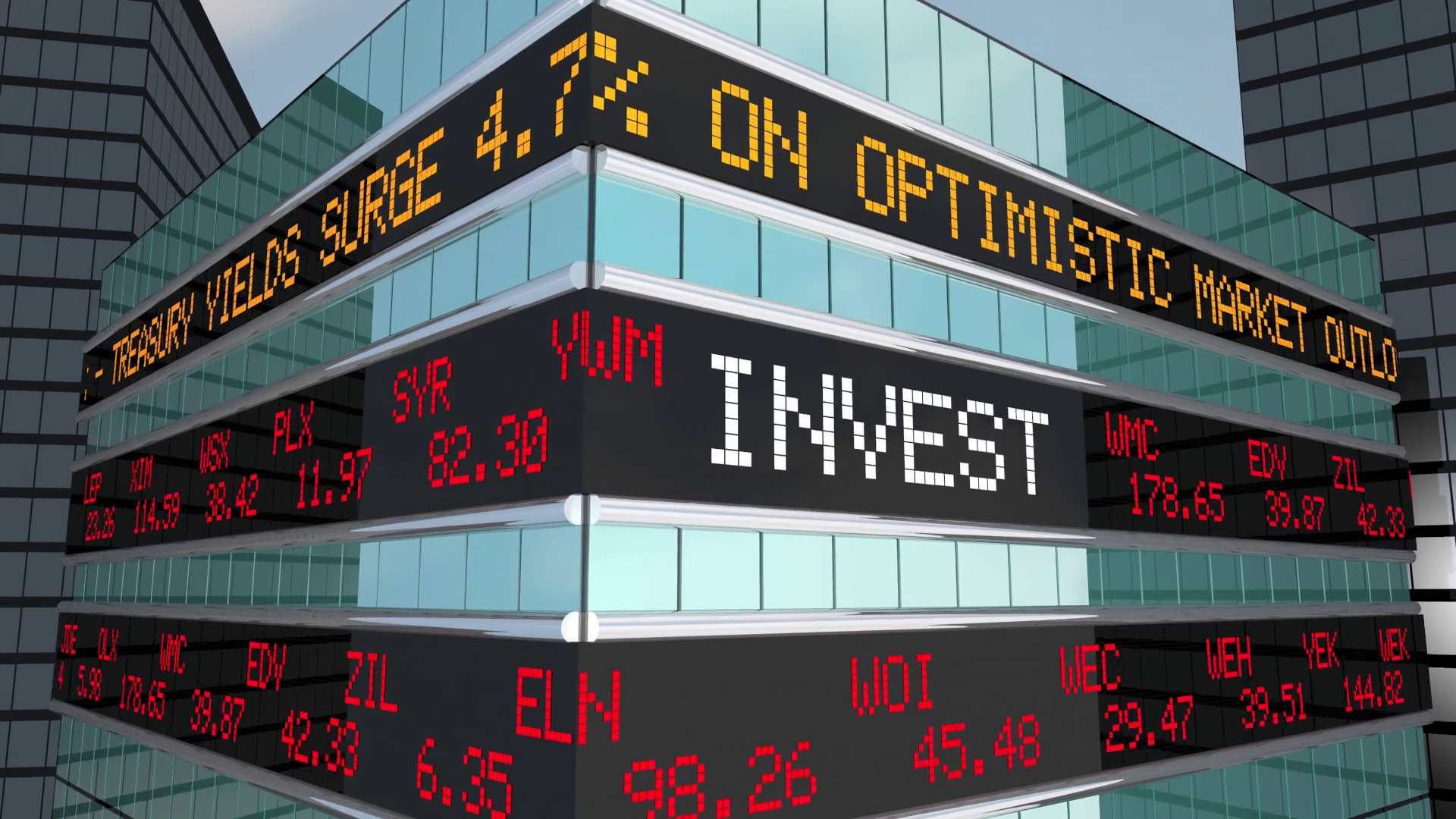 Invest Stock Market Ticker Stocks Brokerage Stock Motion Graphics SBV ...