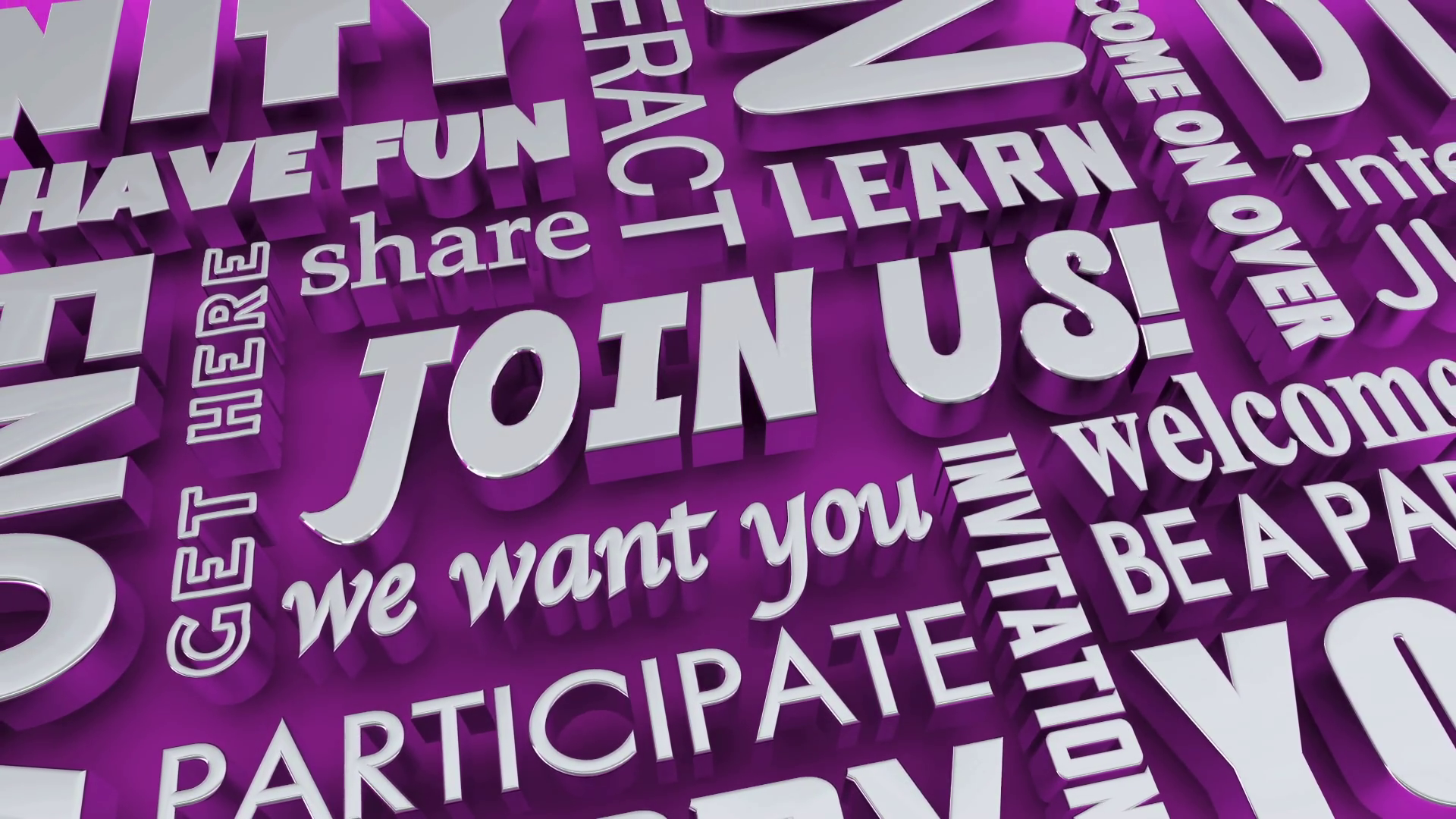 Join Are Invited Words Participate Come Here Stock Motion Graphics SBV ...