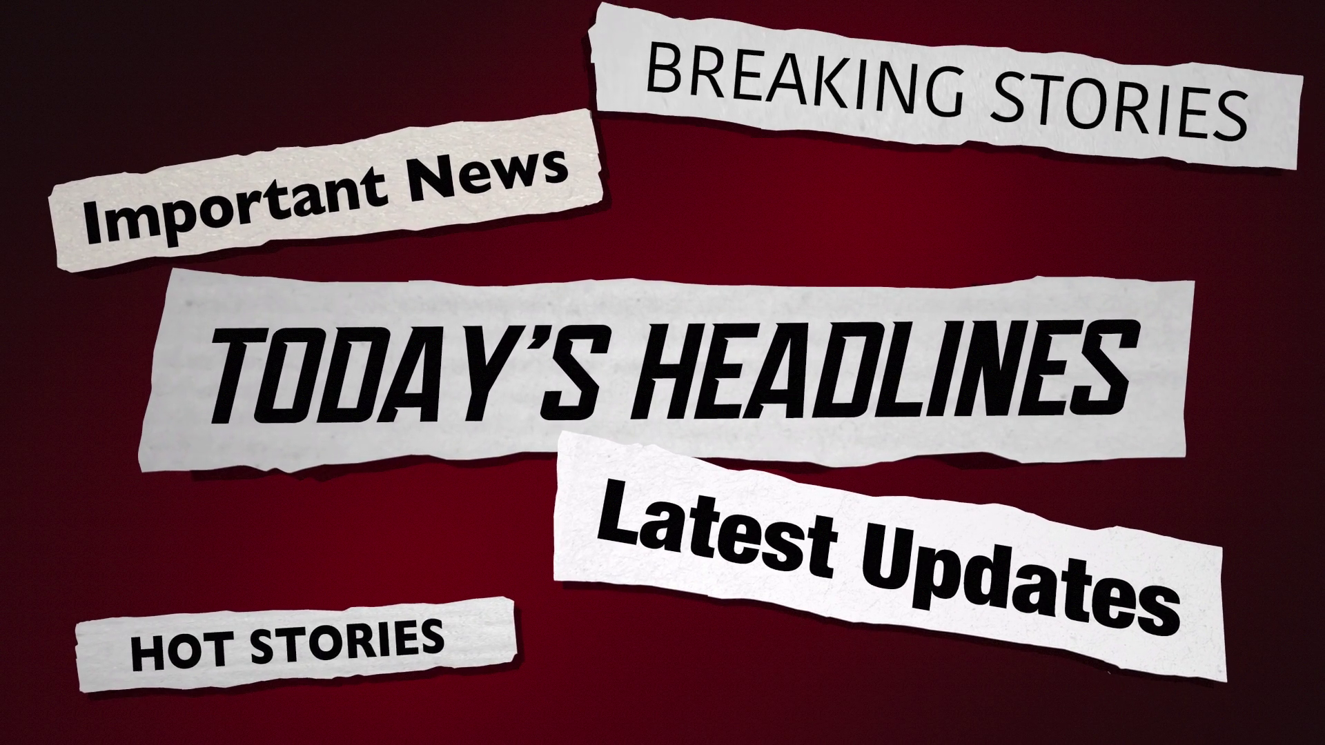 Today's Headline Stories: Breaking News Stock Motion Graphics SBV ...