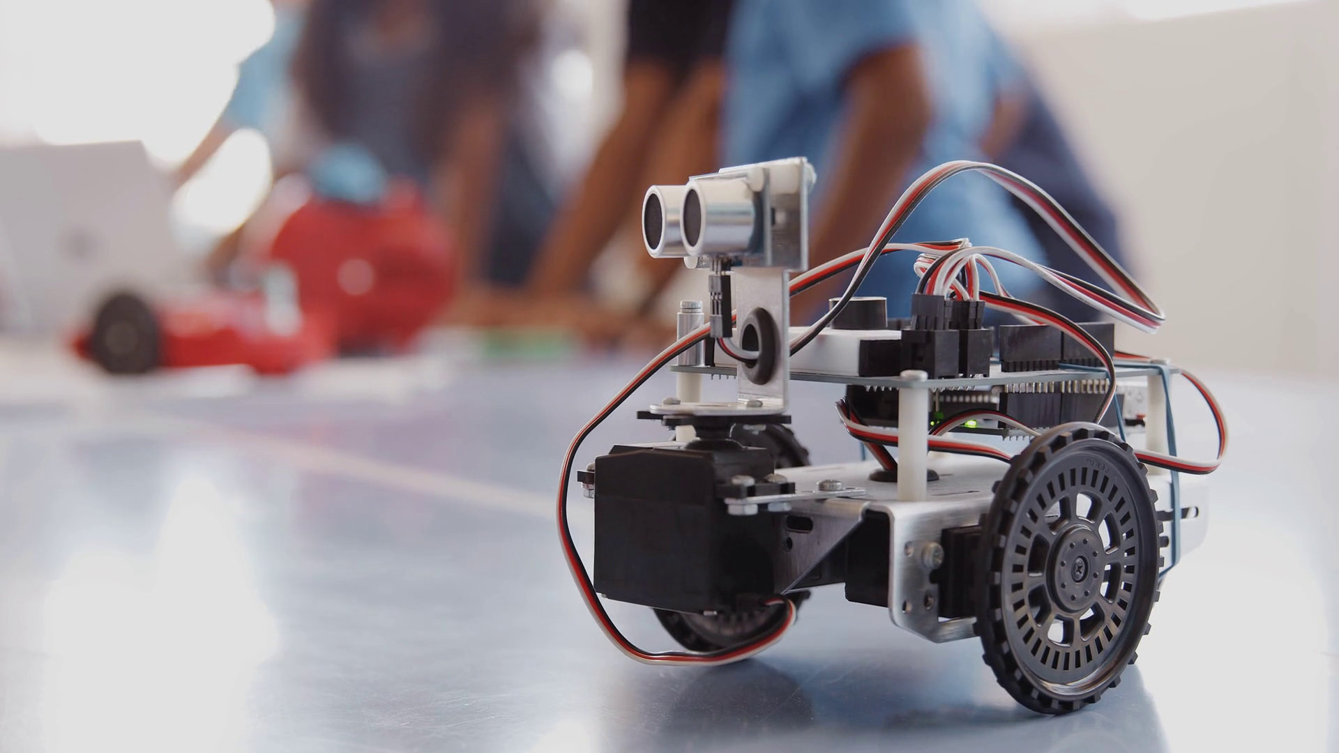 Close Up Of Robot Vehicle In School Stock Footage SBV-335970887 ...