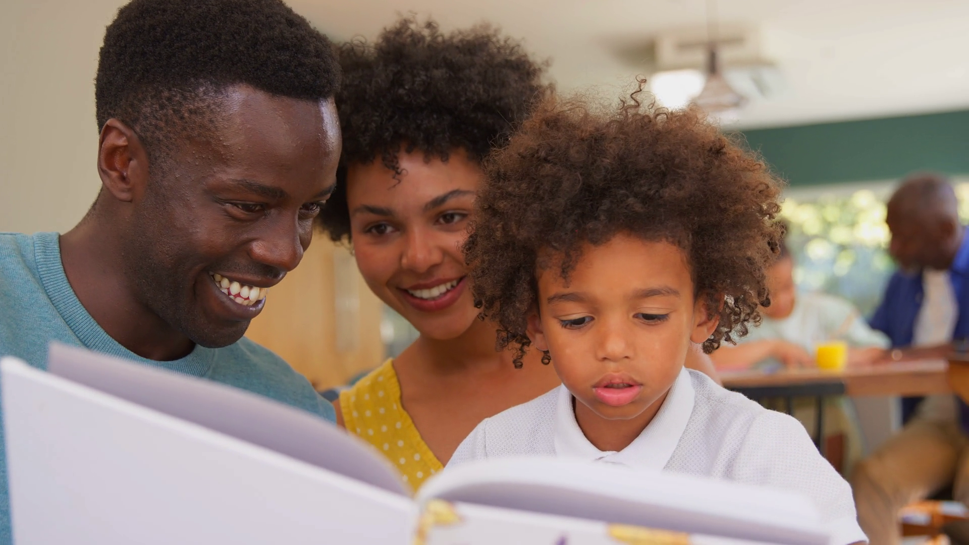 Multi-generation Family With Parents Reading Stock Footage SBV ...