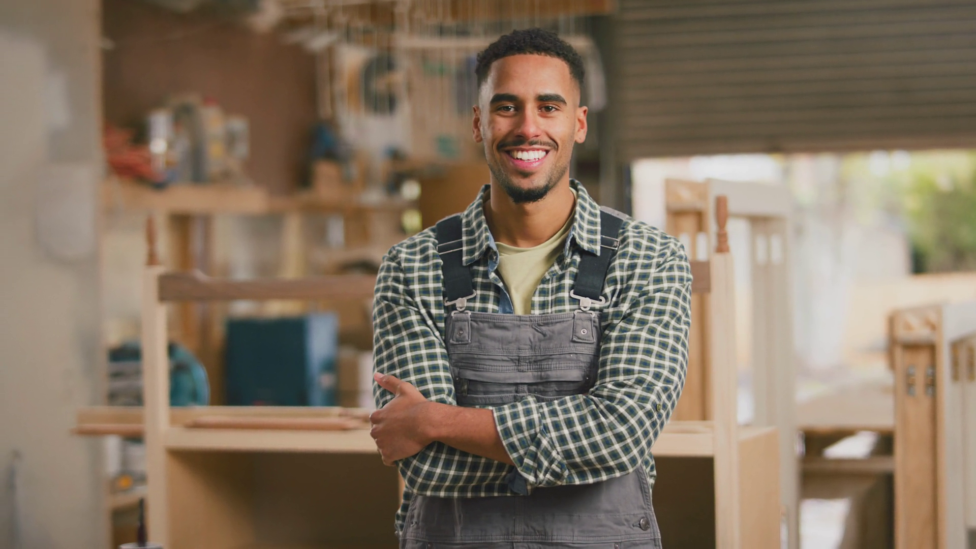 Portrait Of Smiling Male Apprentice Working Stock Footage SBV-348637964 ...