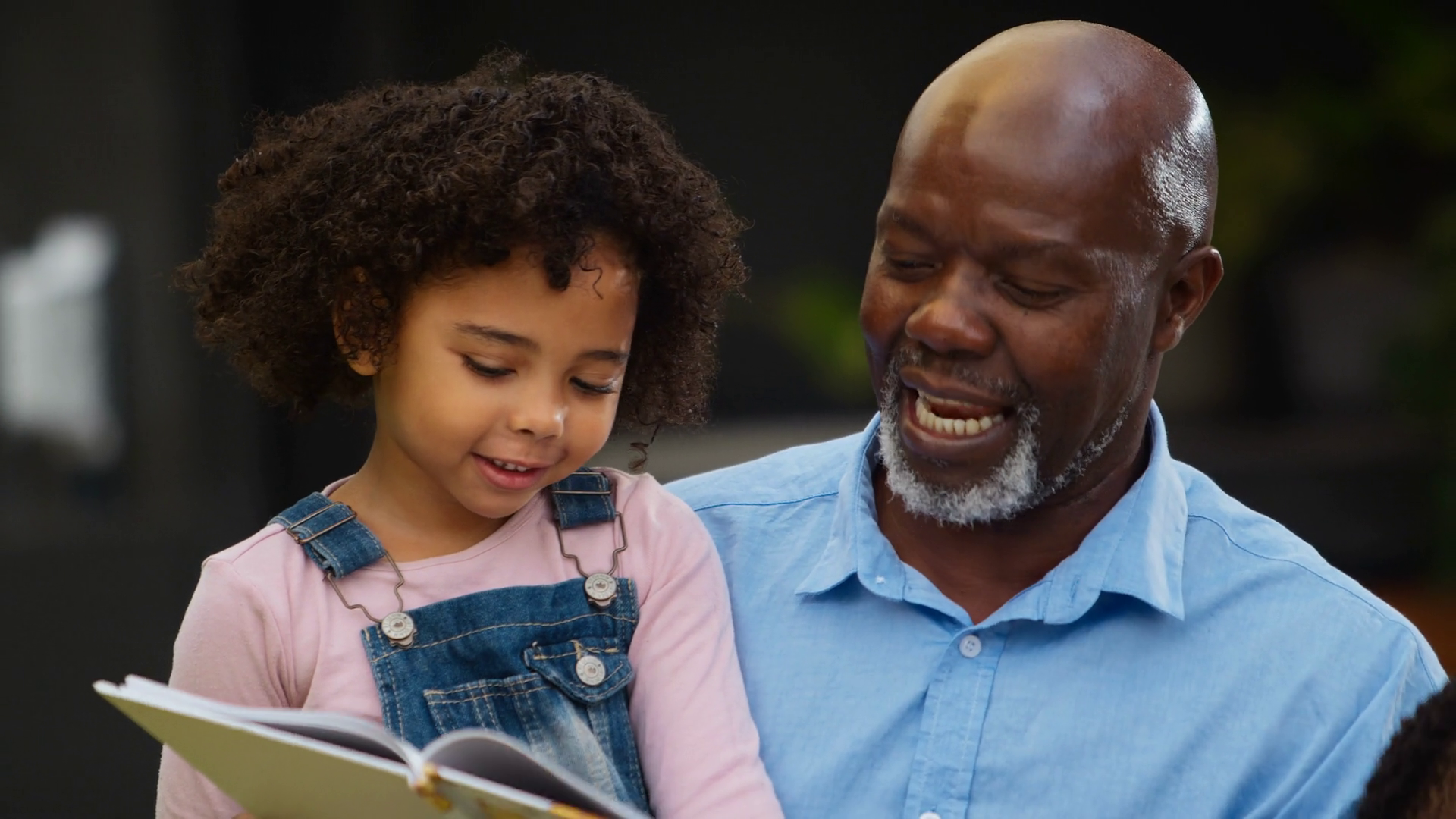 Smiling Multi-generation Family Reading Book Stock Footage SBV ...