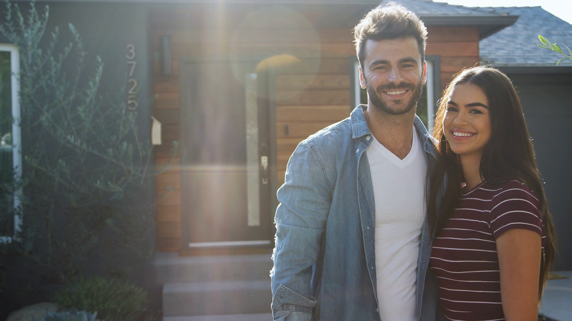 Portrait Of Hugging Couple Standing Outdoors Stock Footage SBV ...