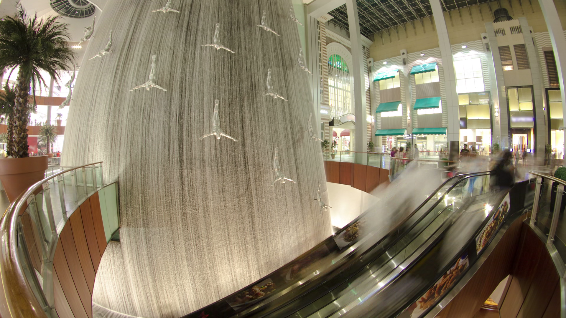 Waterfall Inside Of Mall Worlds Largest Stock Footage SBV-354386221 ...