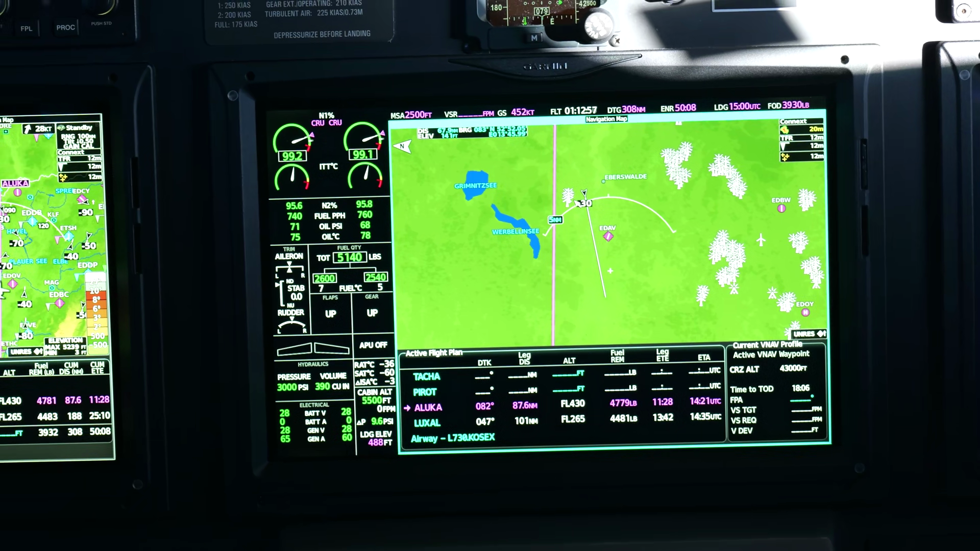 Cockpit Navigation Display Moving Map Flight Stock Footage SBV ...