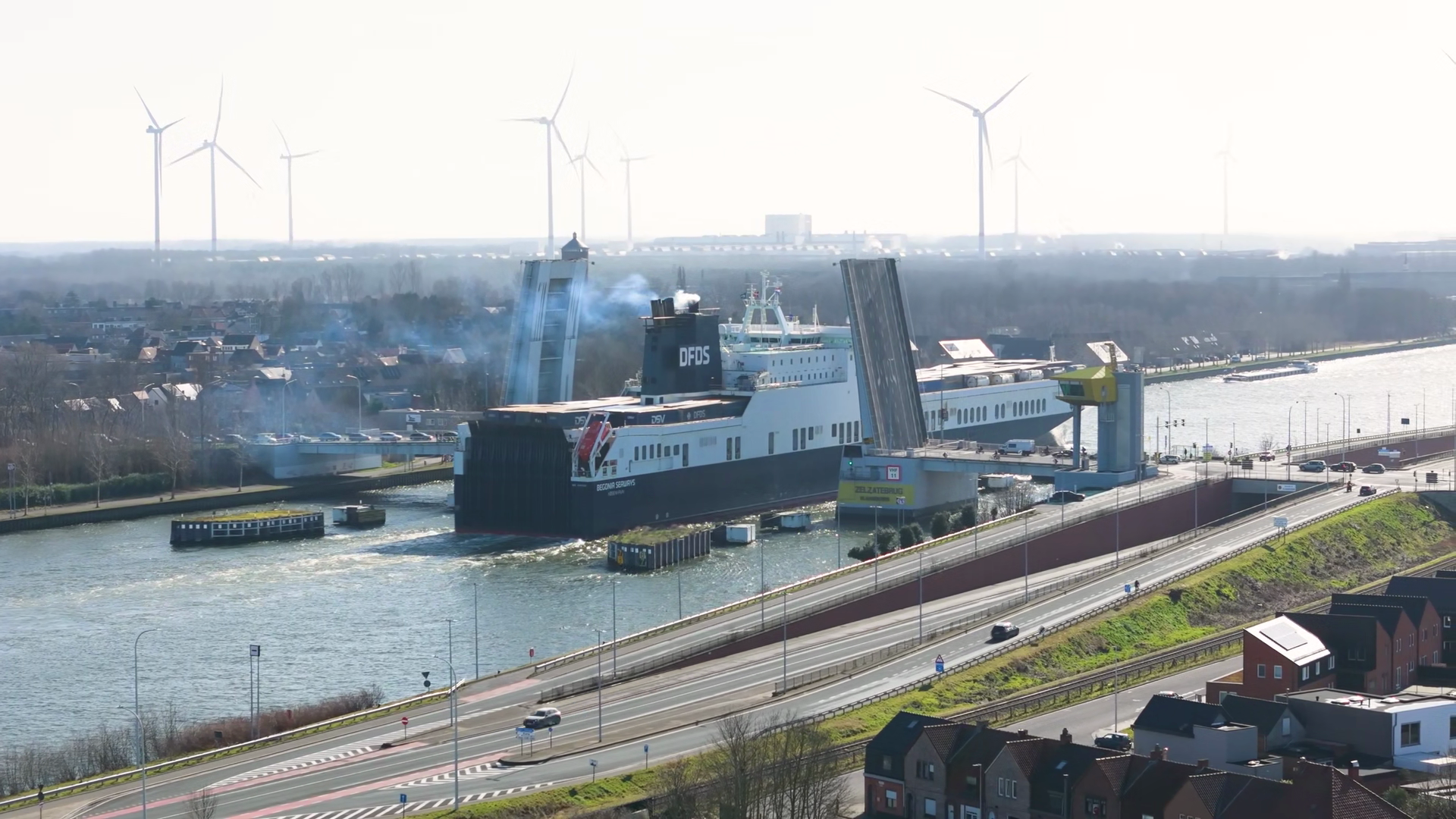 Raised Bridge Structure Vessel Beneath Stock Footage SBV-353962434 ...