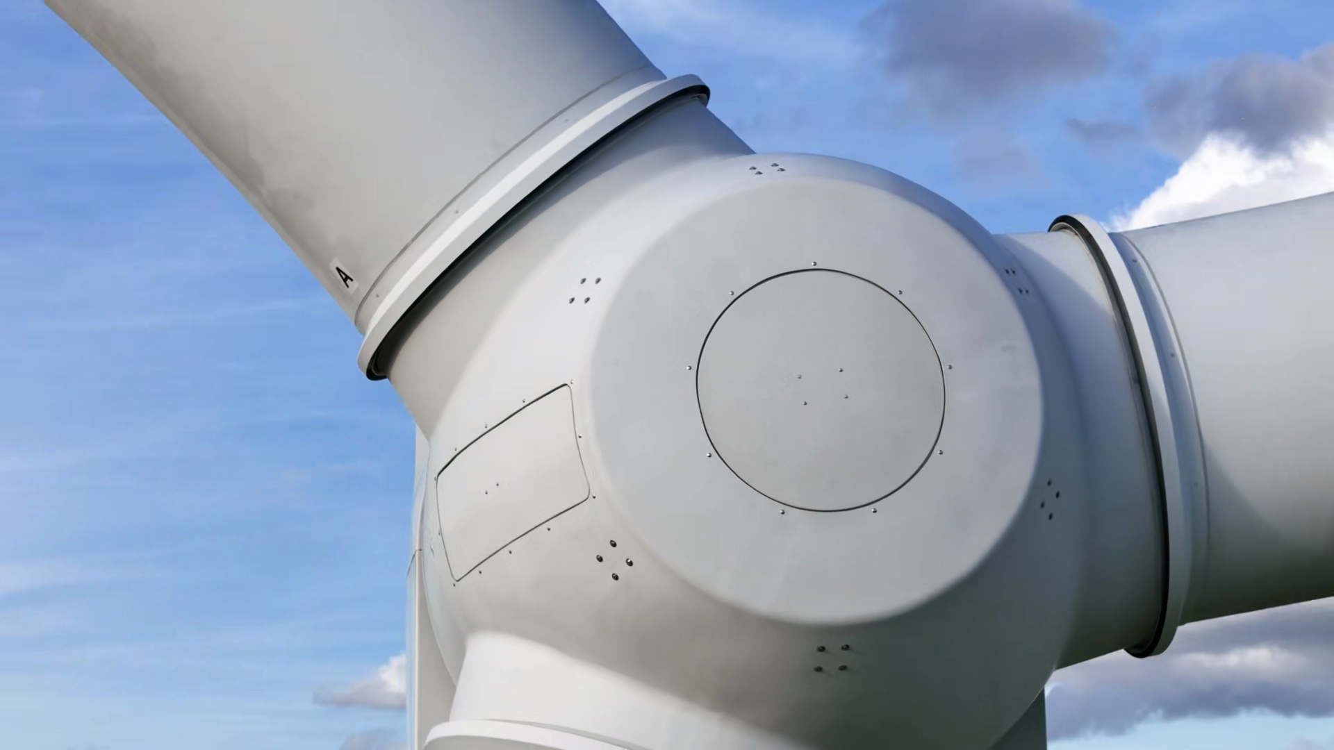 Extreme Wind Turbine Circular Hub Cover Stock Footage SBV-354058019 ...