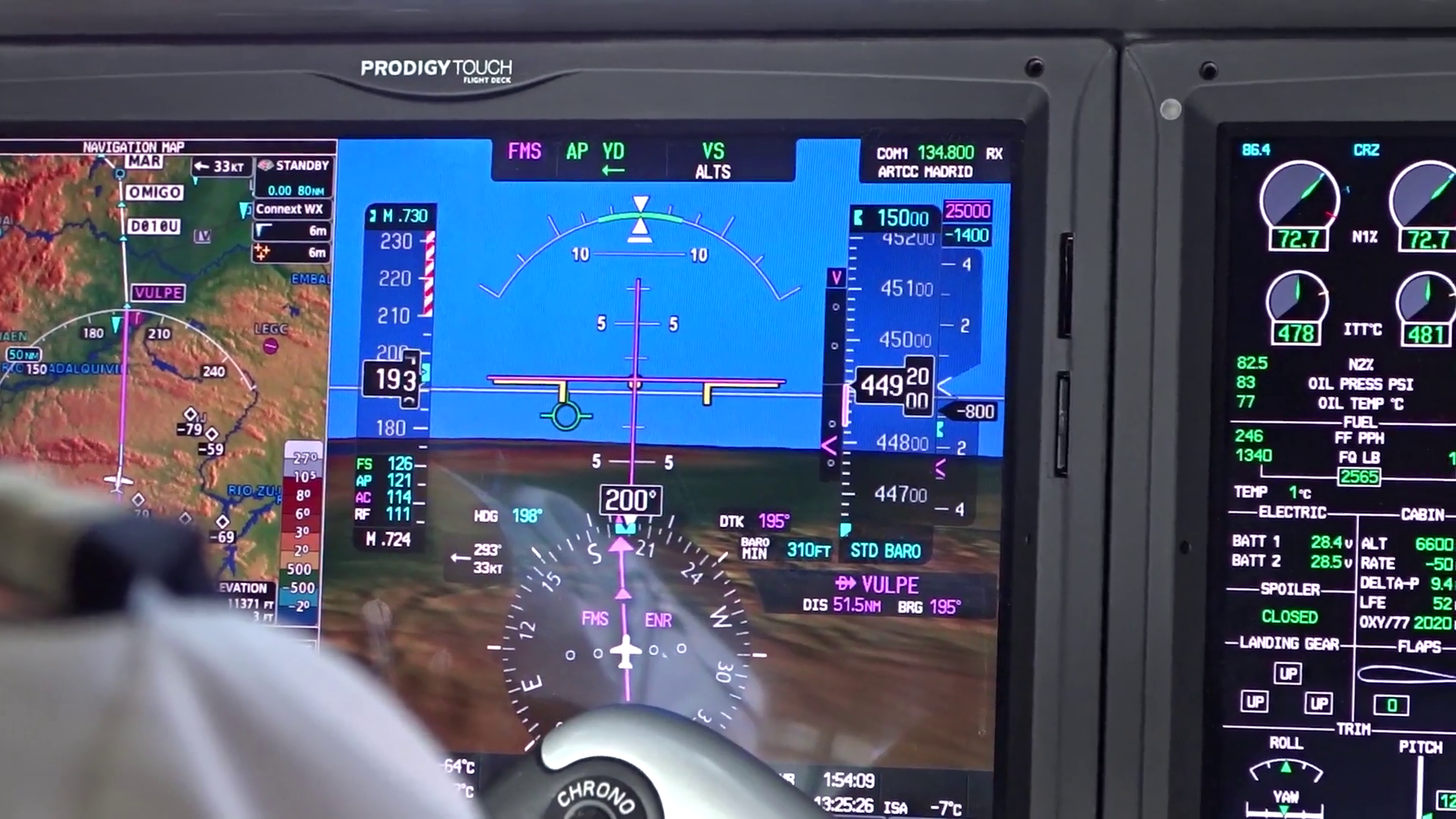 Modern Airplane Digital Flight Instrument Stock Footage SBV-352760947 ...