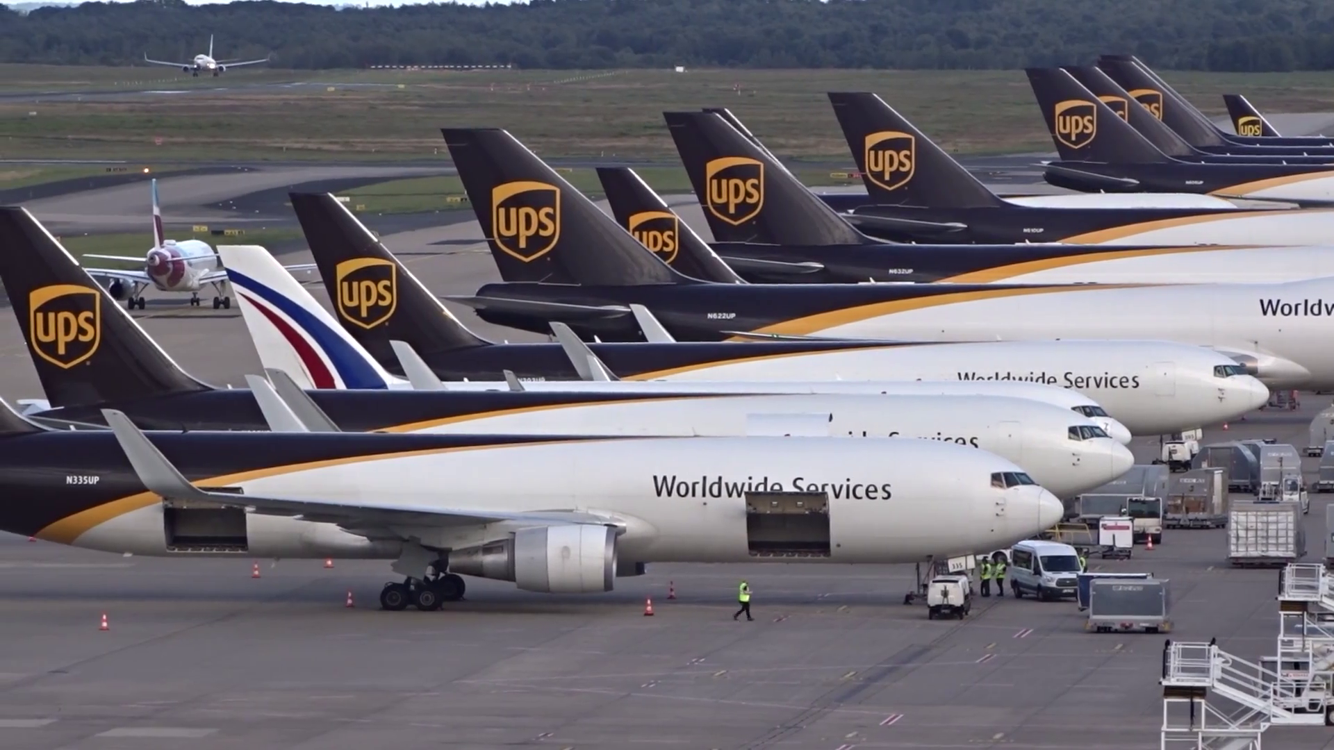 Panoramic Cargo Ramp Cologne Airport Germany Stock Footage SBV ...