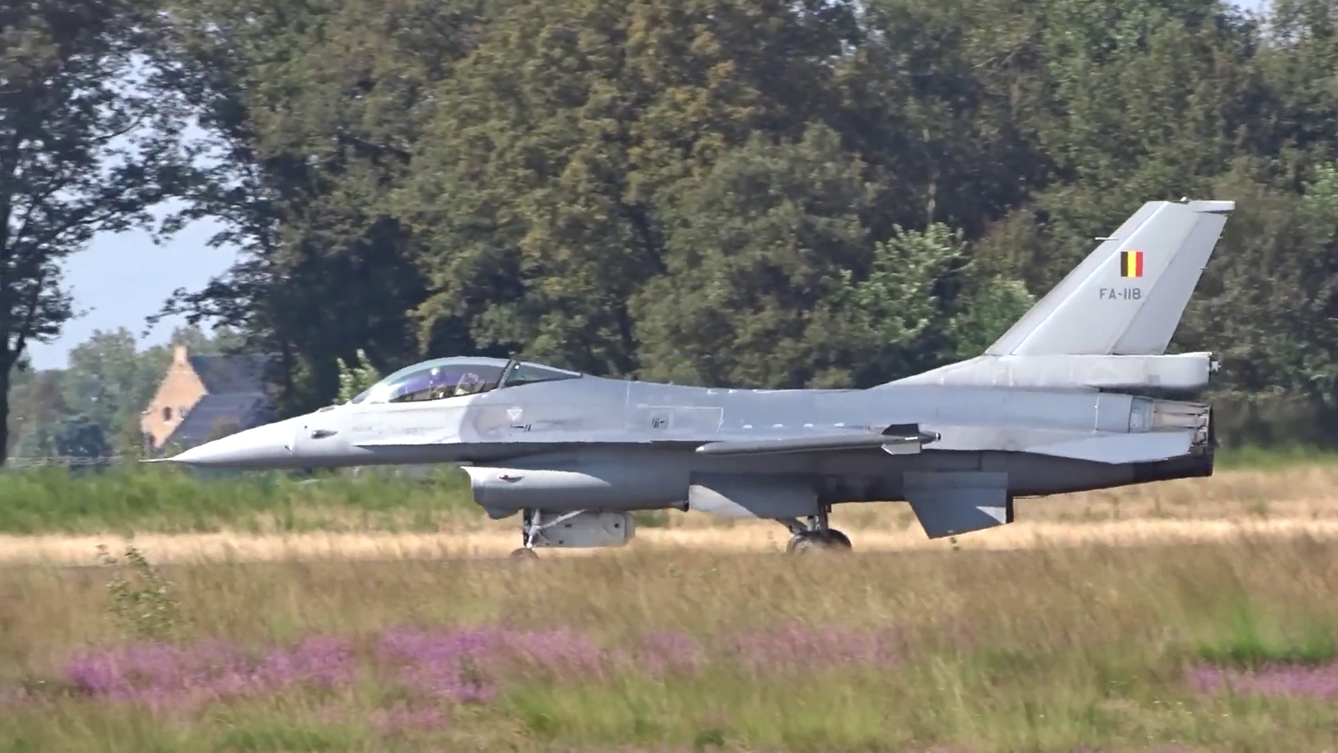 Belgian Air Force F 16 Fighter Jet Taxiing Stock Footage SBV-352598102 ...