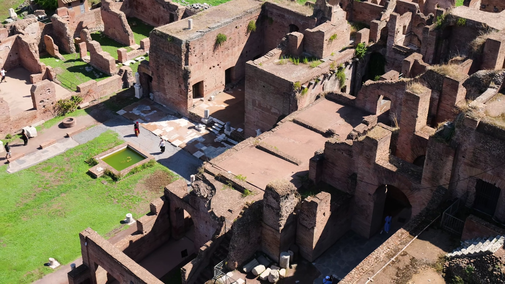 Views Ancient Roman Brick Ruins Collapsed Stock Footage SBV-353587962 ...