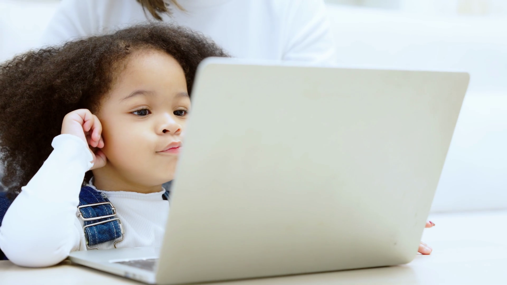 Happy Family Using Laptop Together Enjoying Stock Footage SBV-347734634 ...