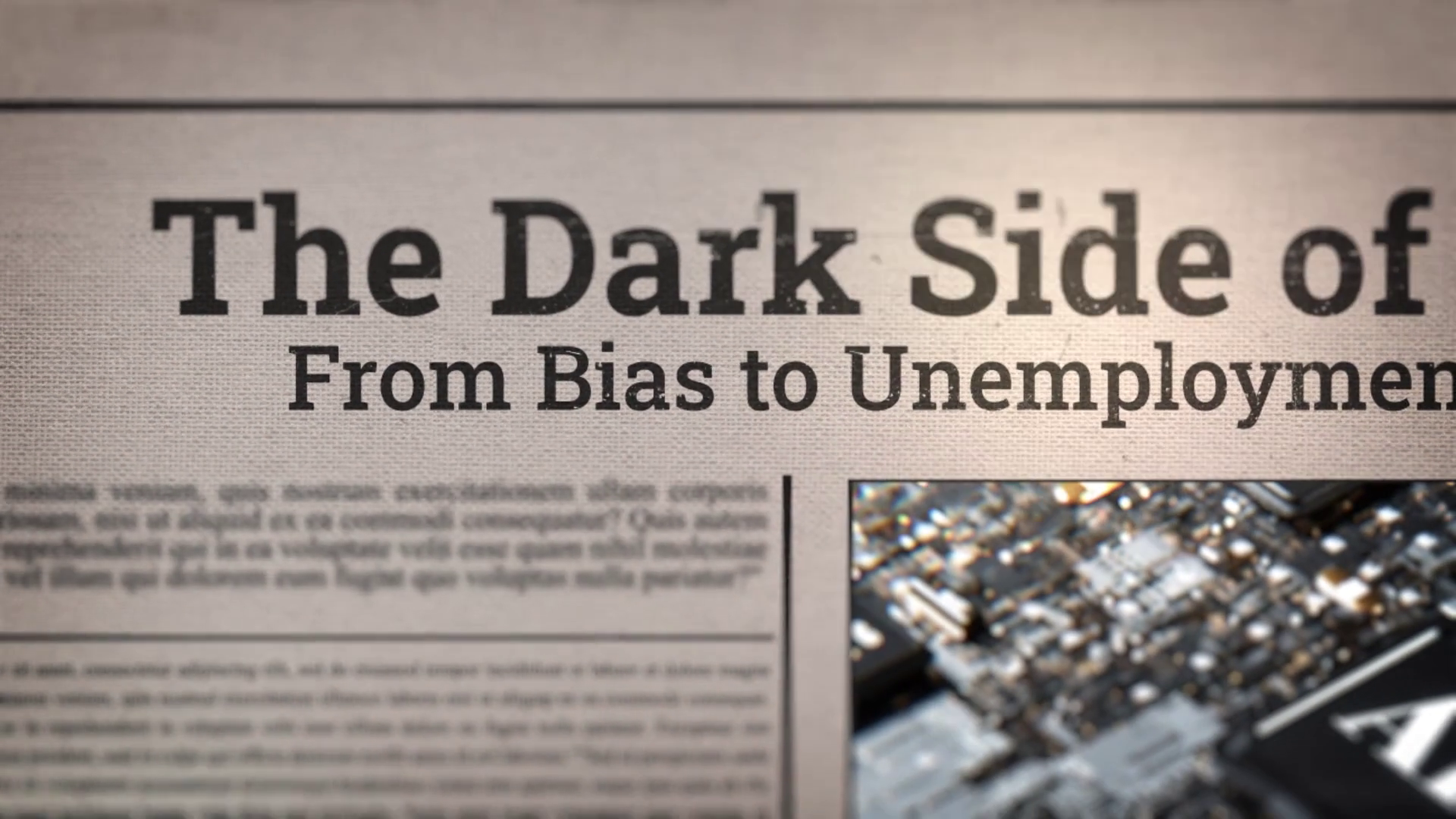The Dark Side Of Ai Title On Digital Stock Motion Graphics SBV ...