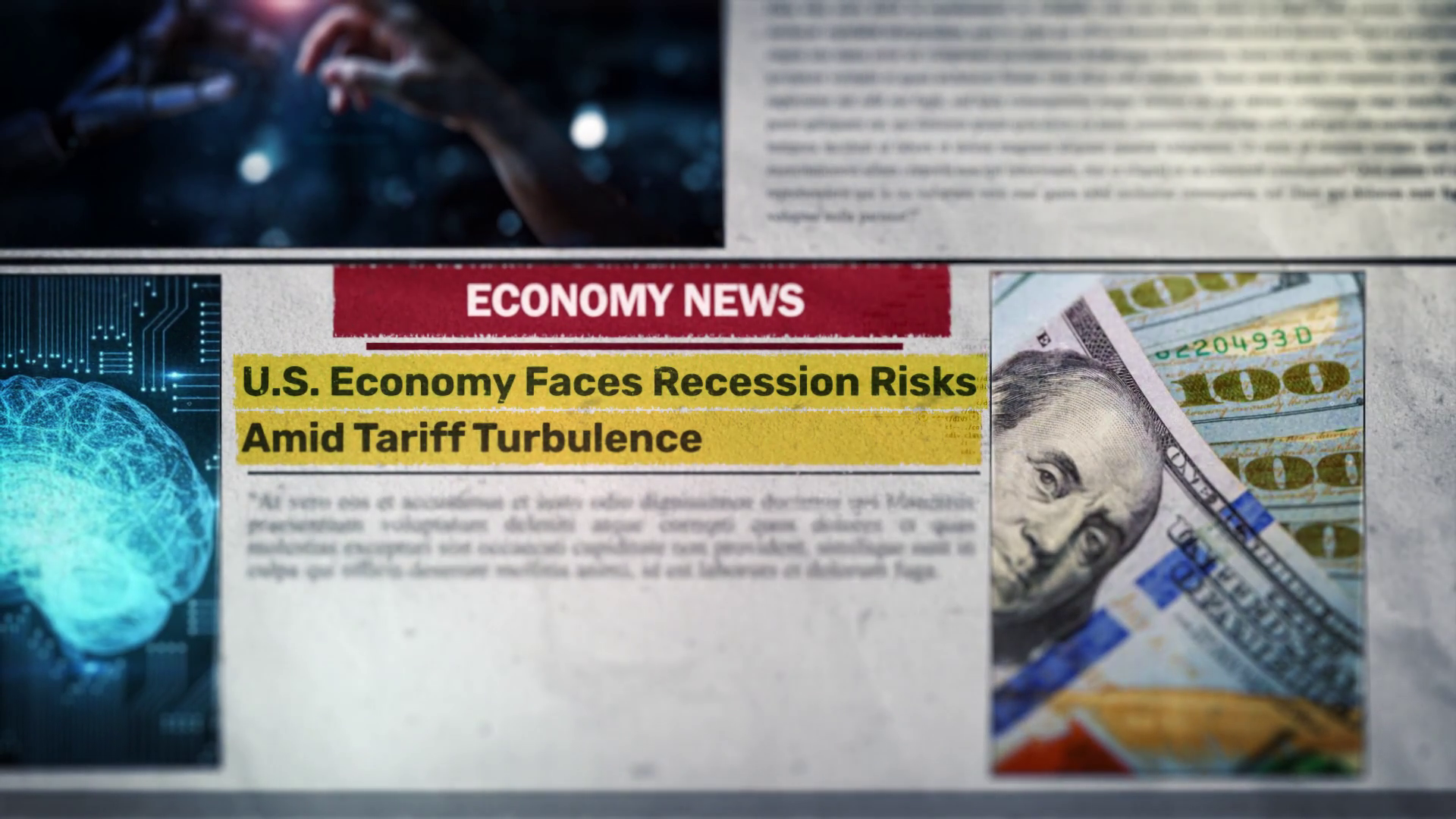 U S Economy Faces Recession Risks Amid Stock Motion Graphics SBV ...