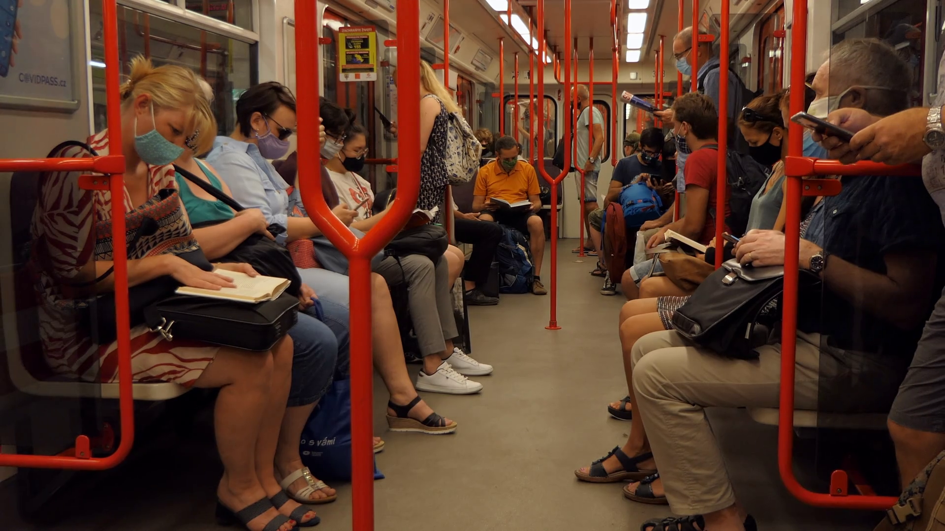 People Traveling On Subway Underground Train Stock Footage SBV ...