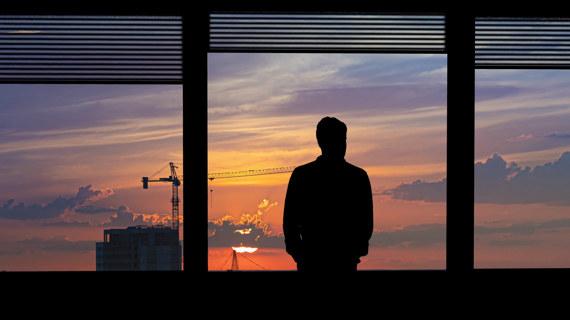 The Man Is Standing Near Window On Building Stock Footage SBV-338738053 ...