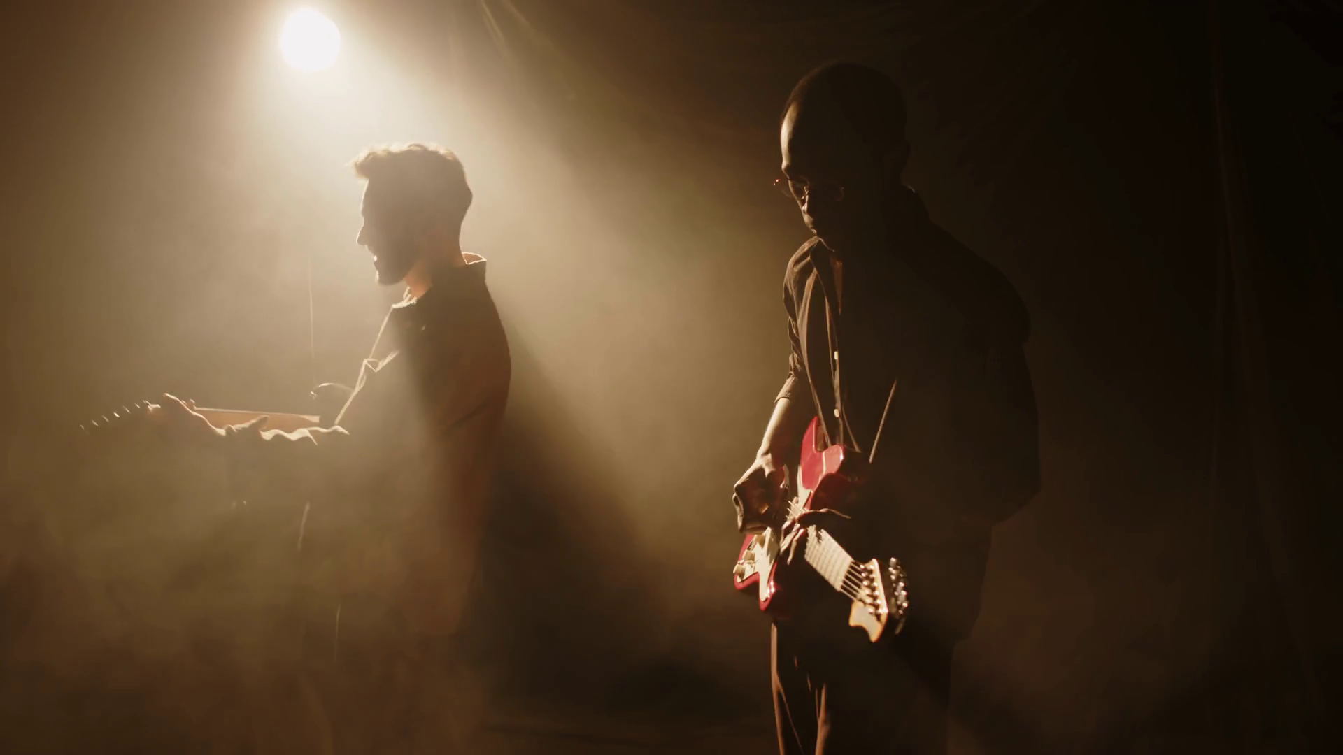 Two Expressive Rock Musicians Playing Stock Footage SBV-349141611 ...