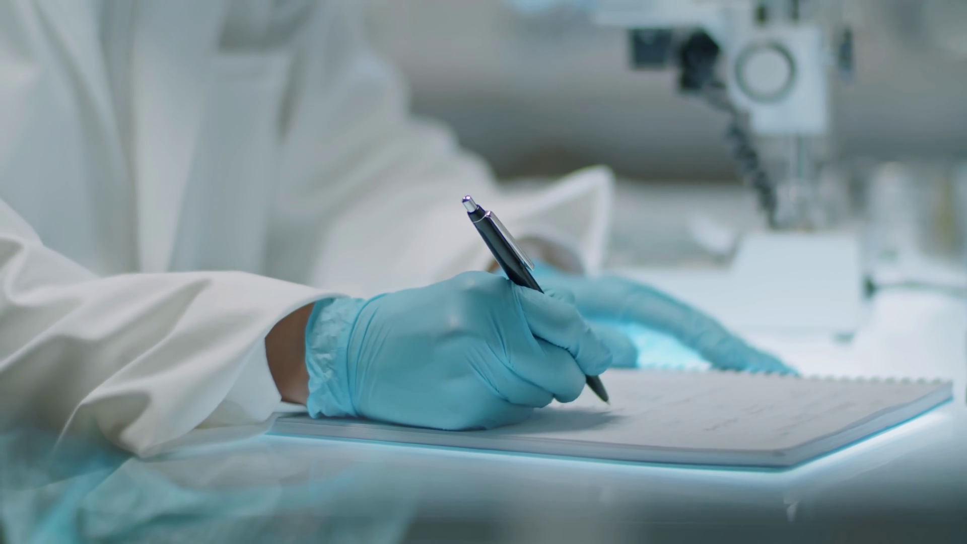 Tilt Down Shot Of Asian Scientist In Stock Footage SBV-348495552 ...
