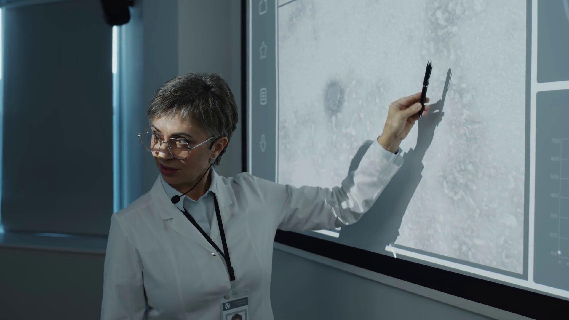 Female Scientist Wearing White Coat Stock Footage SBV-348820562 ...