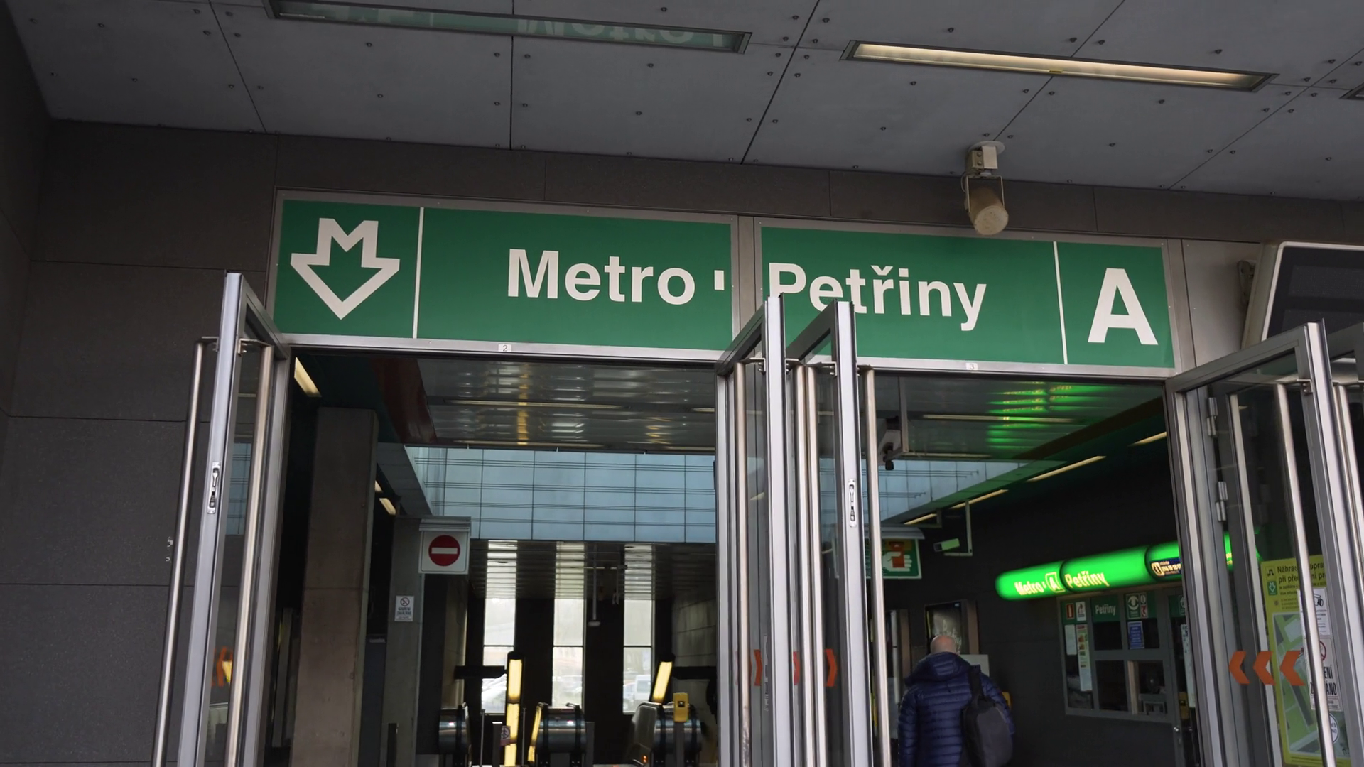 A Sign Above Entrance Exit Of Subway Station Stock Footage SBV ...