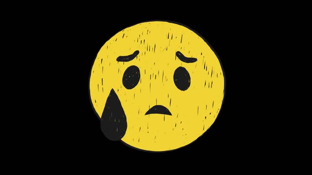 Sad Face Animation | Colors motion backgrounds - Storyblocks