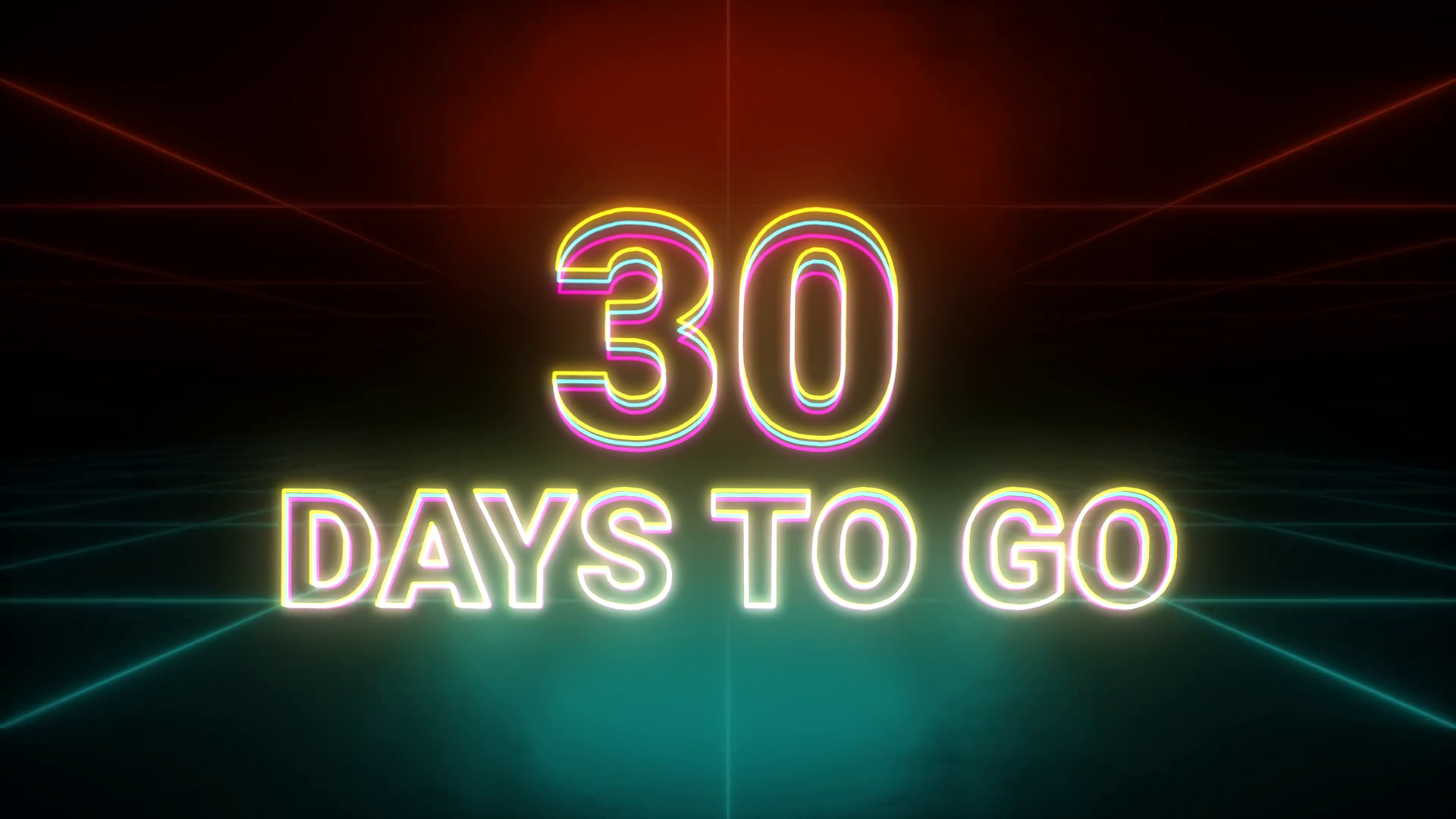 30 Days To Go Countdown Has Begun Animation Stock Footage SBV-352116764 ...
