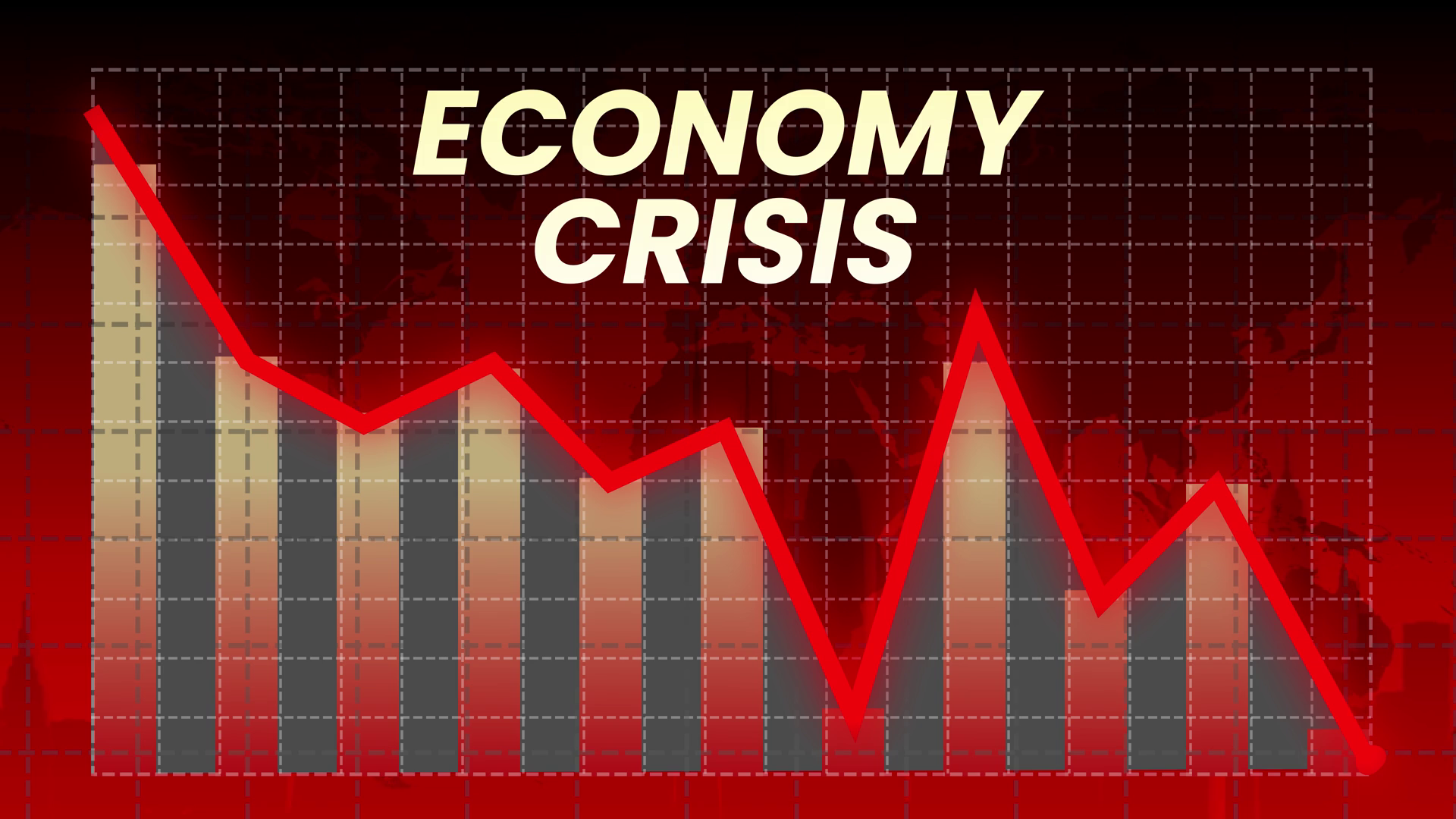 Economy Crisis Concept Digital Chart With Stock Motion Graphics SBV ...