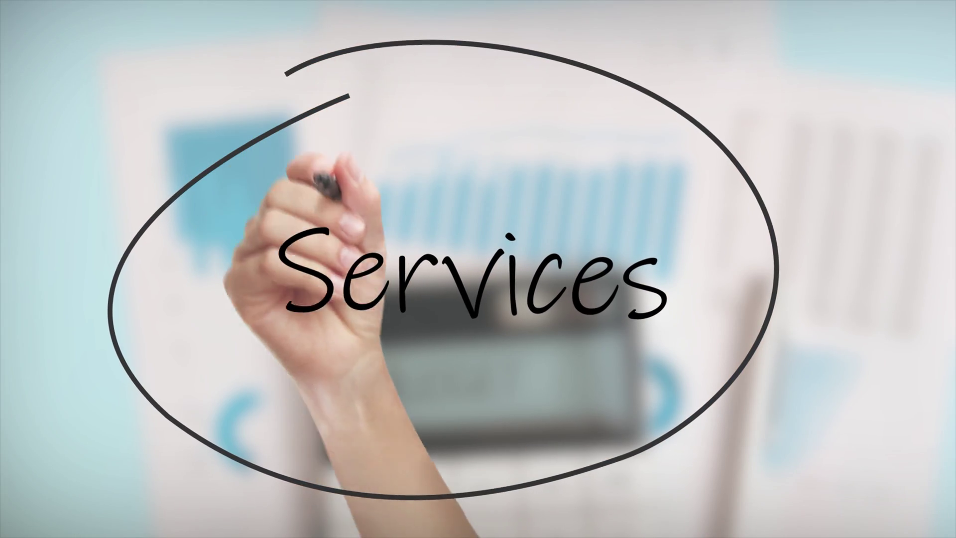 Close Up View Of Hand Writing Word Services Stock Footage SBV-349075496 ...