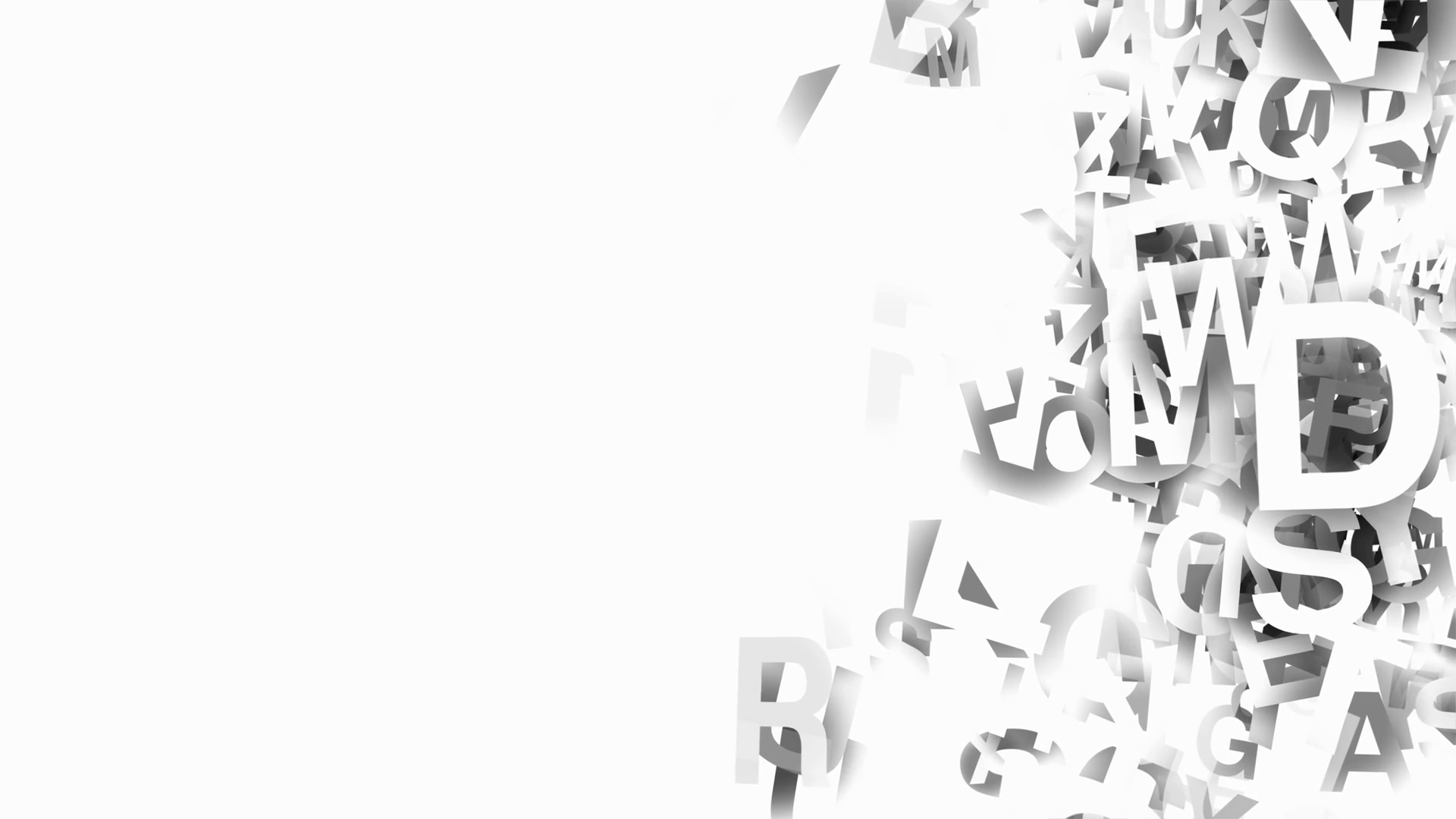 A Collection Of Letters Slow Moving Randomly Stock Motion Graphics SBV ...