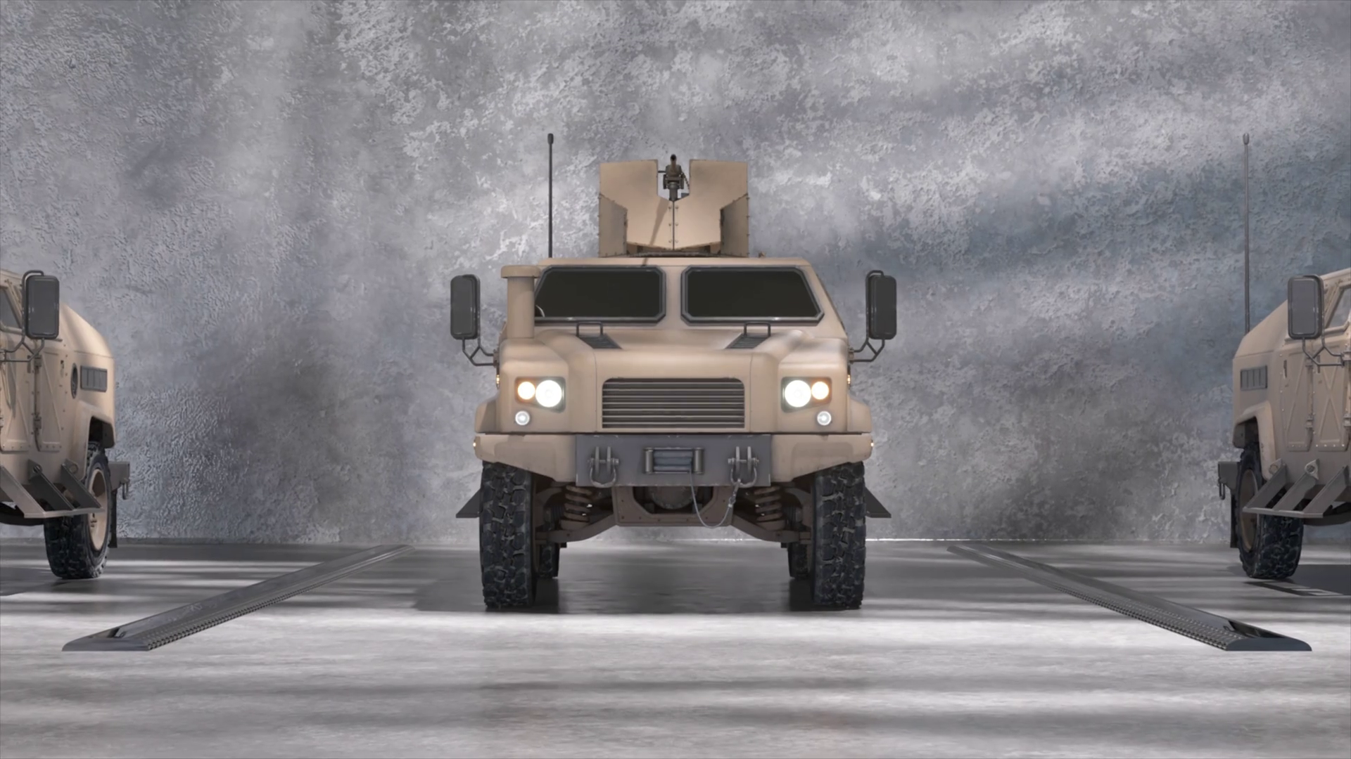 Head-on View Of Armored Tactical Vehicle Stock Footage SBV-349223484 ...