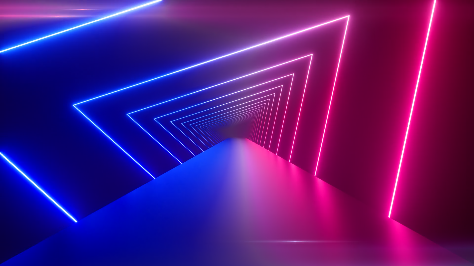 Glowing Rotating Neon Triangles Creating Stock Motion Graphics SBV ...