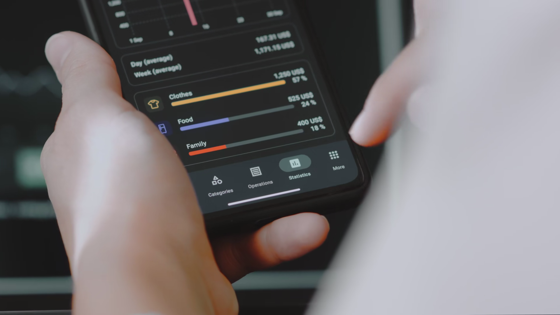 Budget Tracking App Displays Statistics Day Stock Footage SBV-353927627 ...