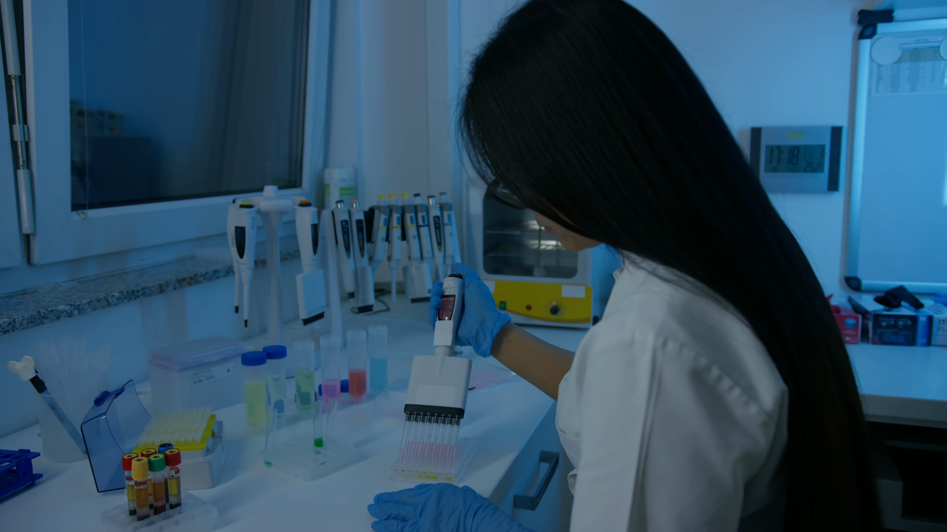 Female Laboratory Technician Using Digital Stock Footage SBV-353688798 ...