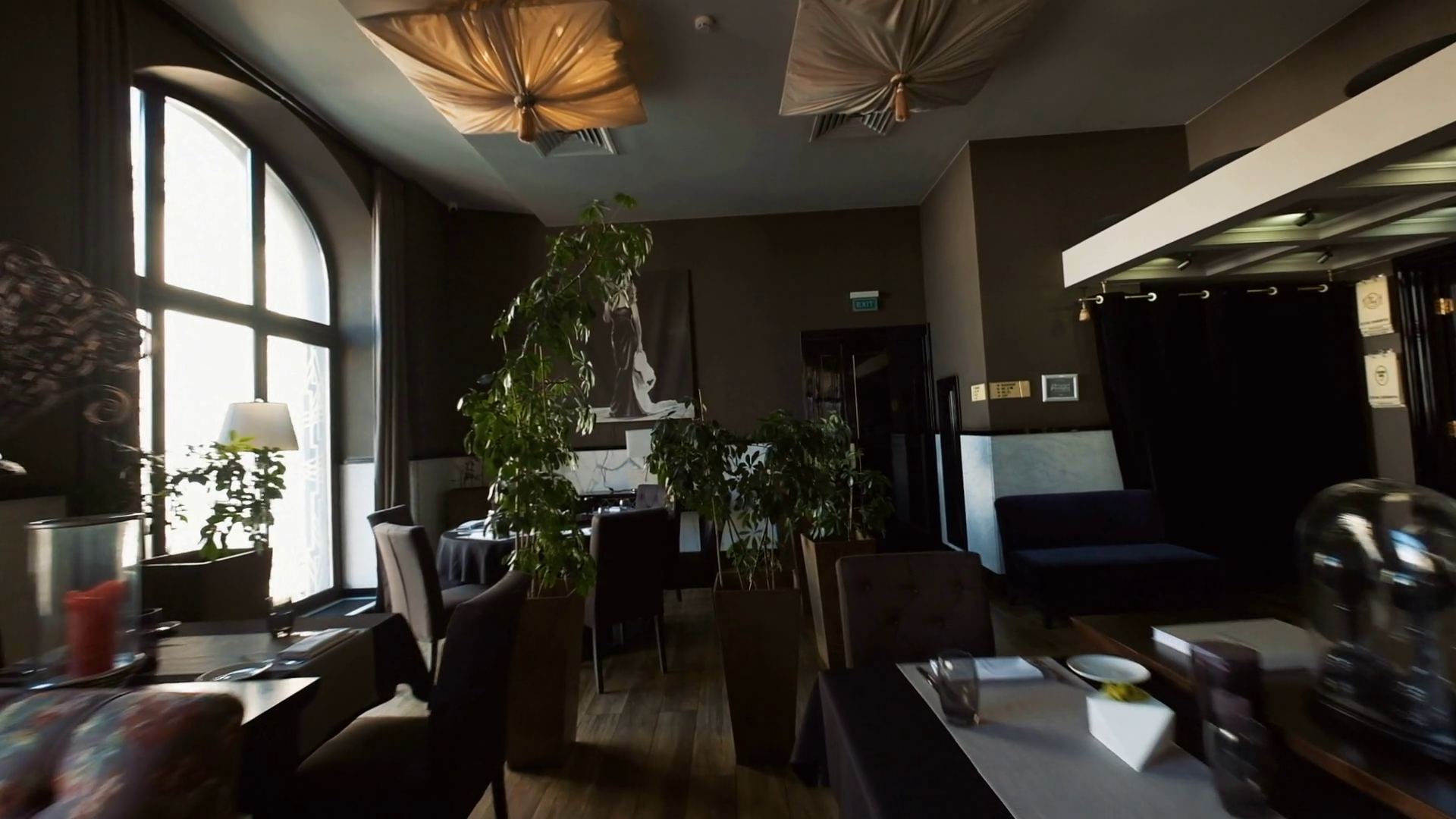Stylish Dining Room In Luxury Hotel In Stock Footage SBV-337770452 ...