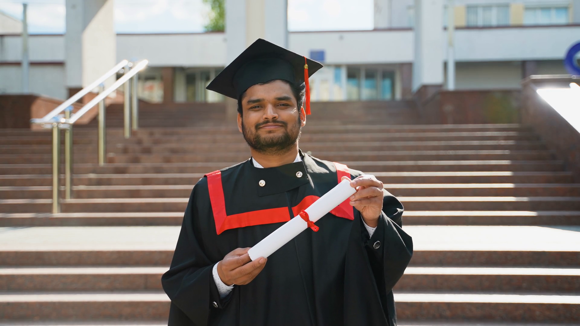 Portrait Of Pakistani Student With Diploma Stock Footage SBV-353202841 ...