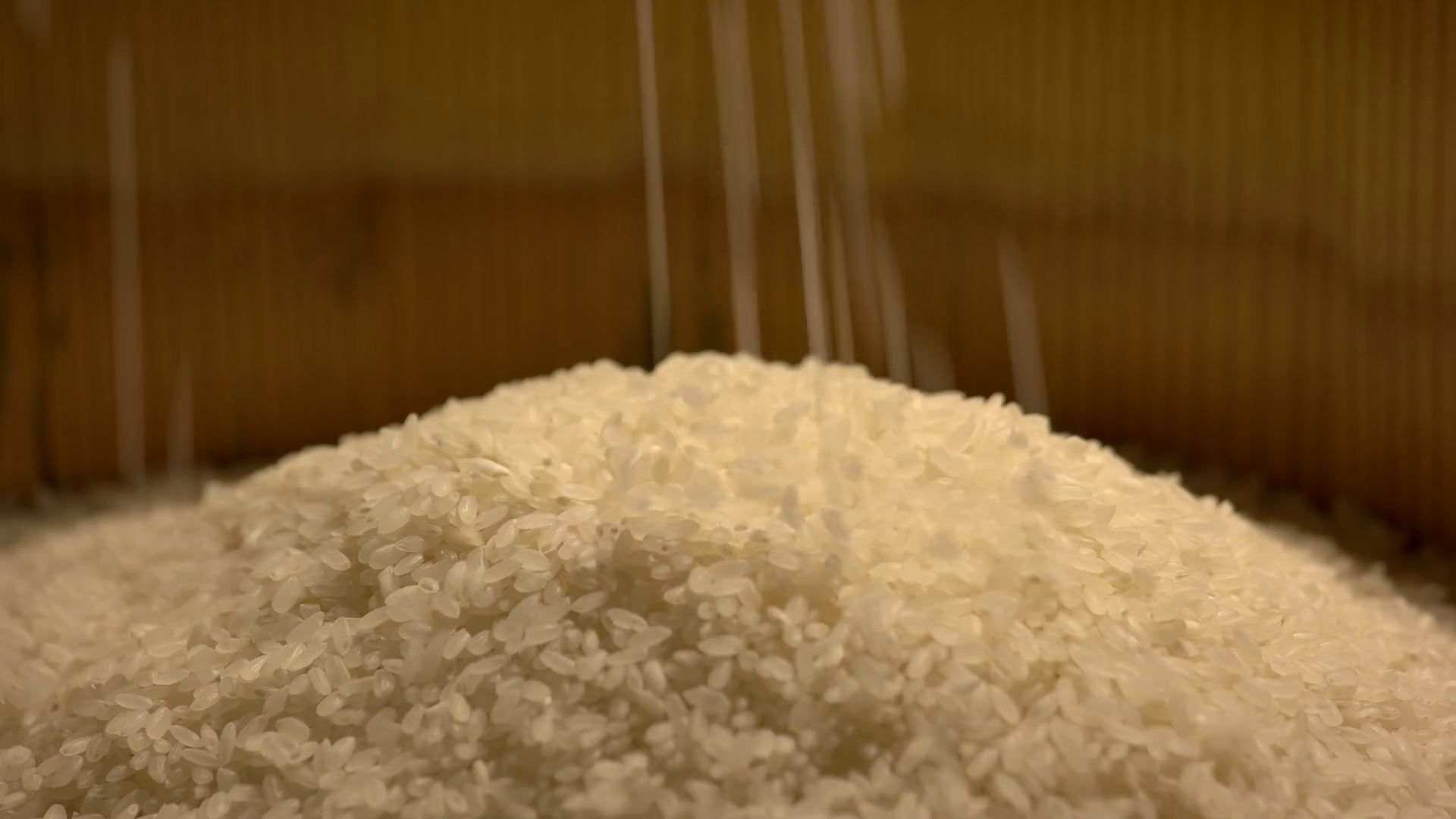 Closeup Of Rice Falling White Groats Pile Stock Footage SBV-312678579 ...