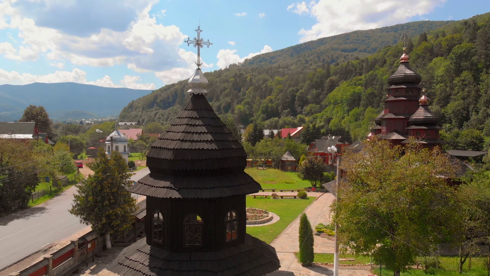 Landscape With Ancient Wooden Church In Stock Footage SBV-338079174 ...
