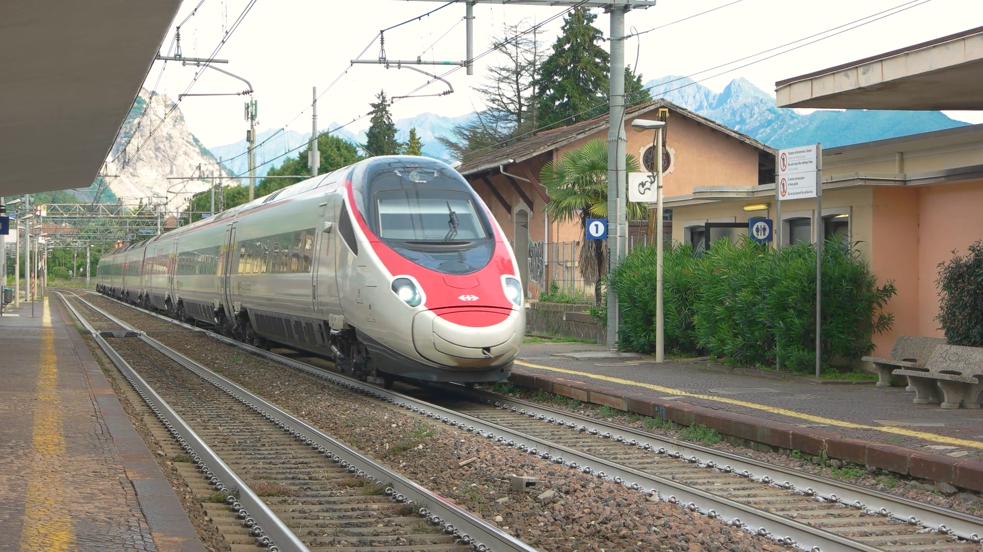 Modern Intercity Train Train Buildings Stock Footage SBV-317839292 ...