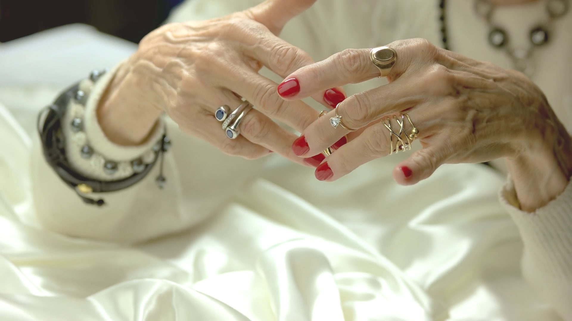 Old Woman Putting On Ring On Finger Elderly Stock Footage SBV-319814184 ...