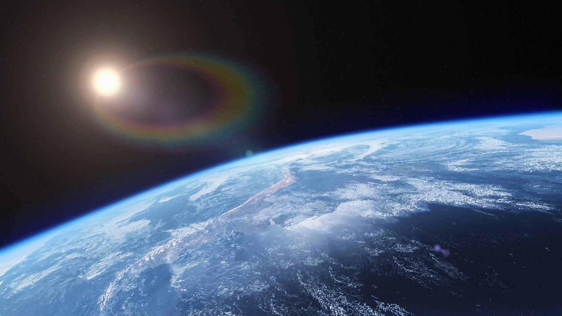 View Of Sun From Planet Earth Camera Flies Stock Motion Graphics SBV ...