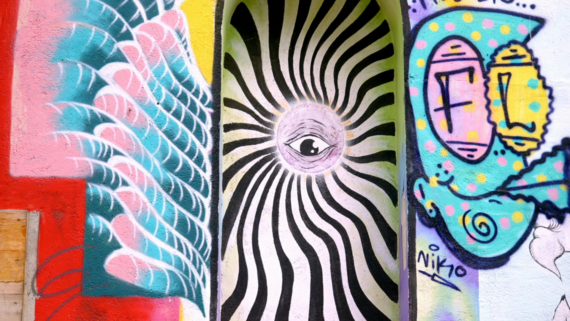 All Seeing Eye Street Art Graffiti In Stock Footage SBV-353894664 ...