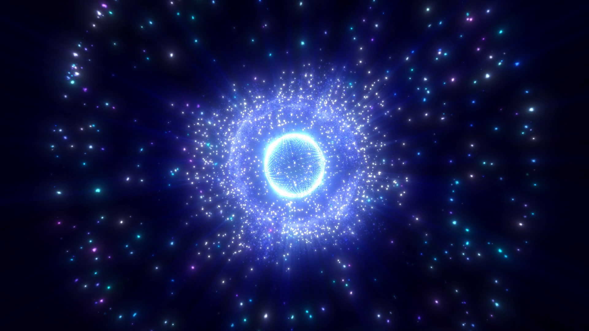 Abstract Round Blue Sphere Glowing Energy Stock Motion Graphics SBV ...