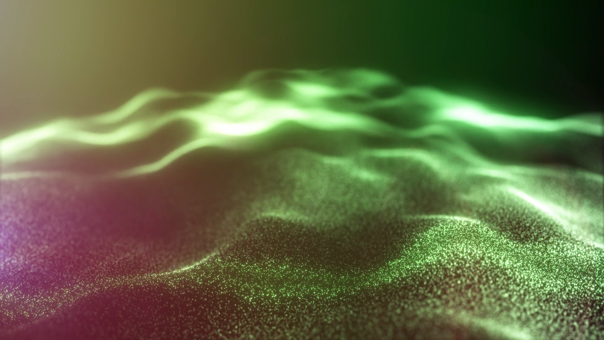 Green Neon Particle Wave Landscape With Stock Motion Graphics SBV ...