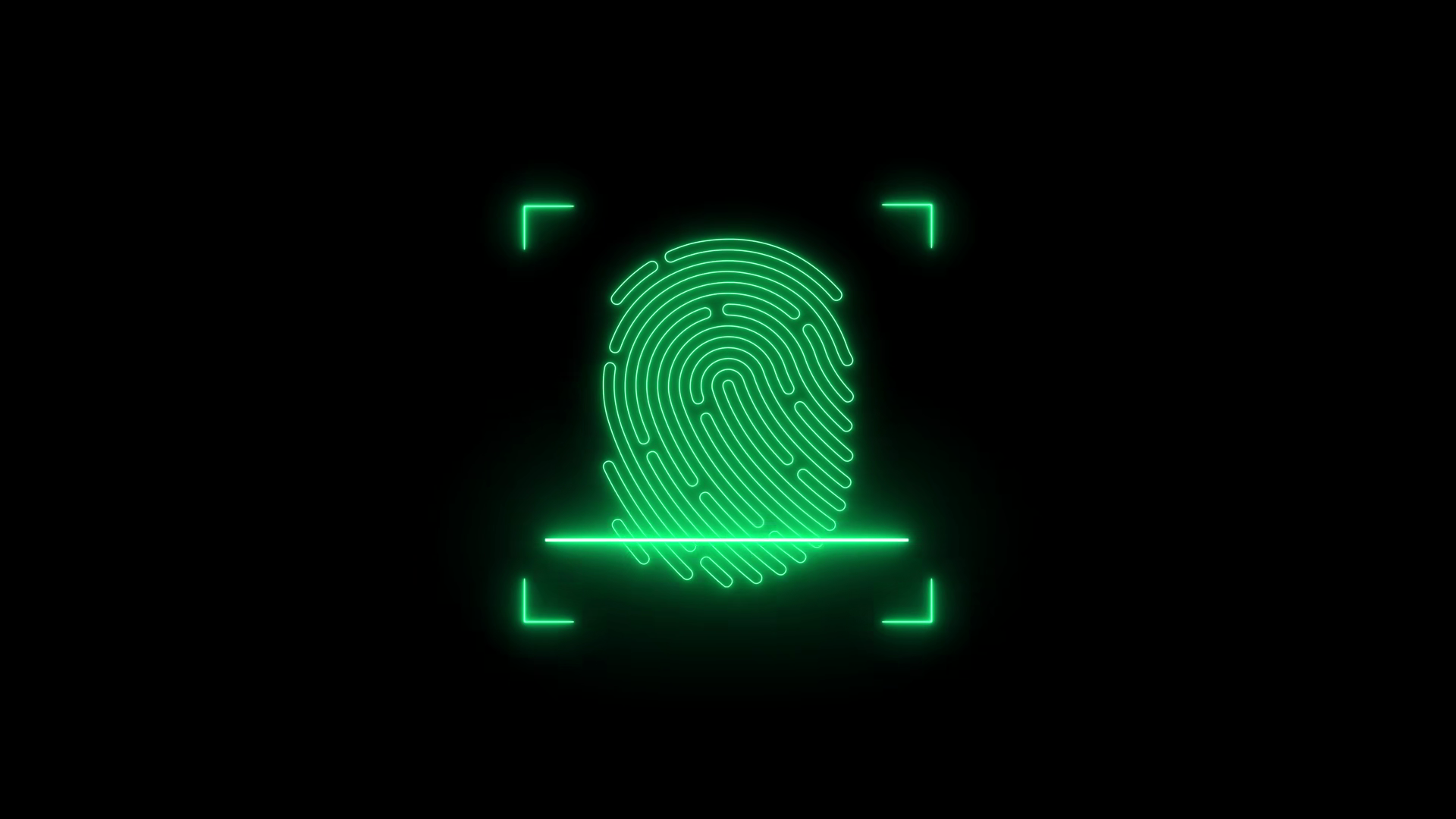 Neon Glowing Fingerprint Scanning Animation Stock Footage SBV-354149057 ...