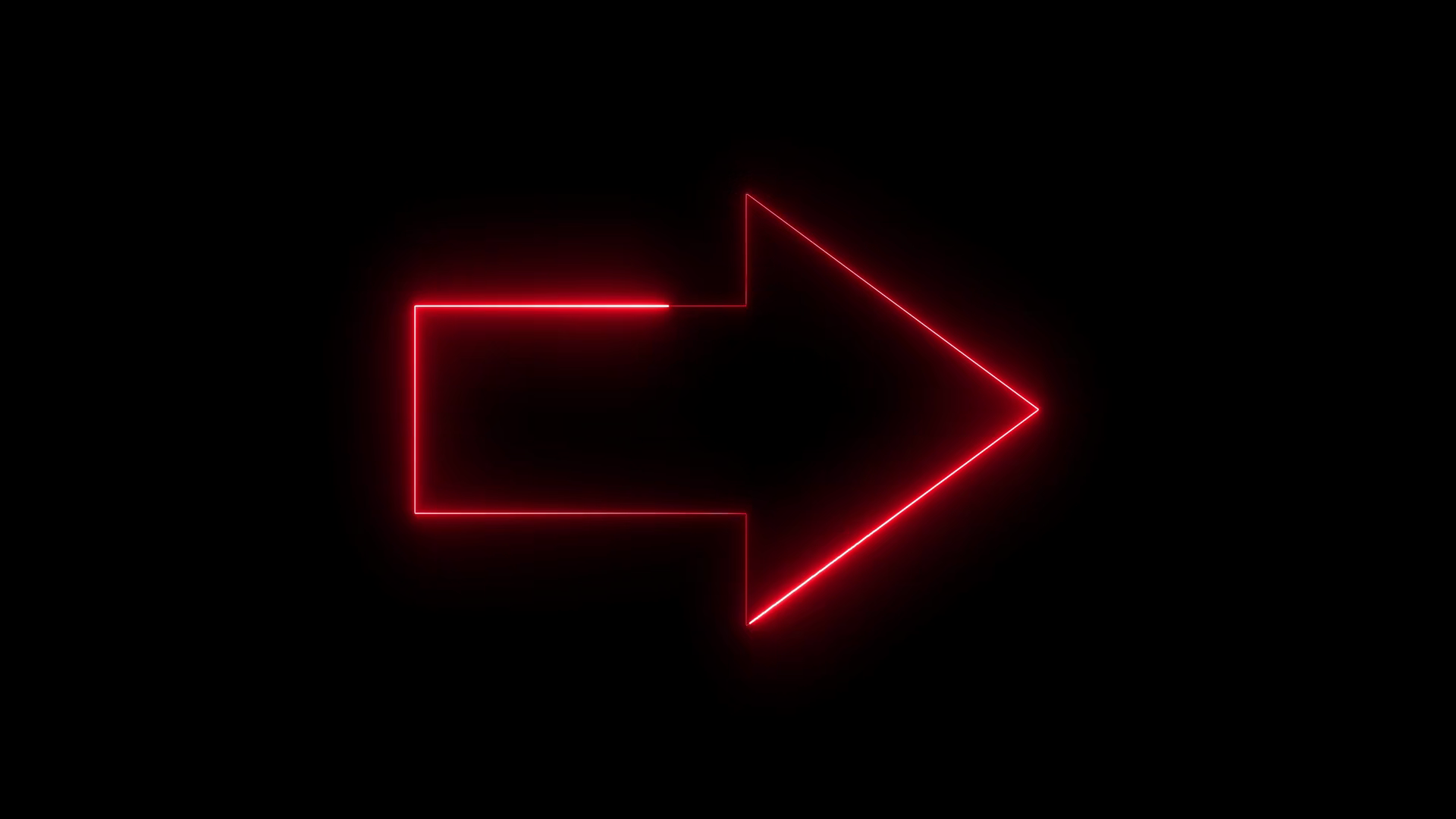 Neon Light Arrow Sign Pointing Right On Stock Footage SBV-354305149 ...