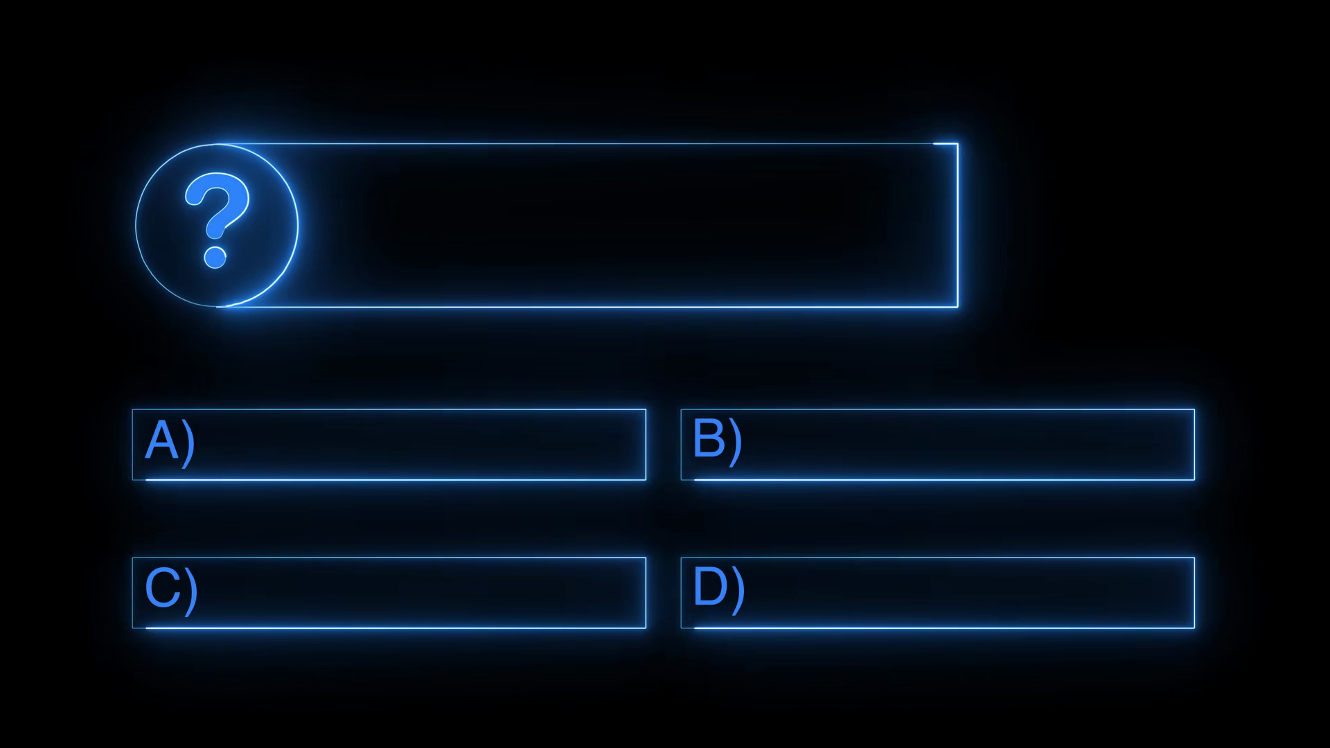 Quiz Neon Line Animation With Option Stock Footage SBV-354149096 ...